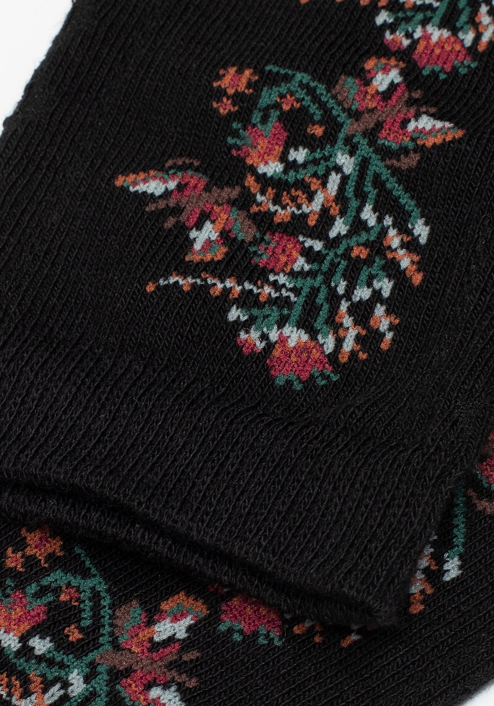 Floral Knit Socks with Bee Pattern | Spectrum Cotton Blend