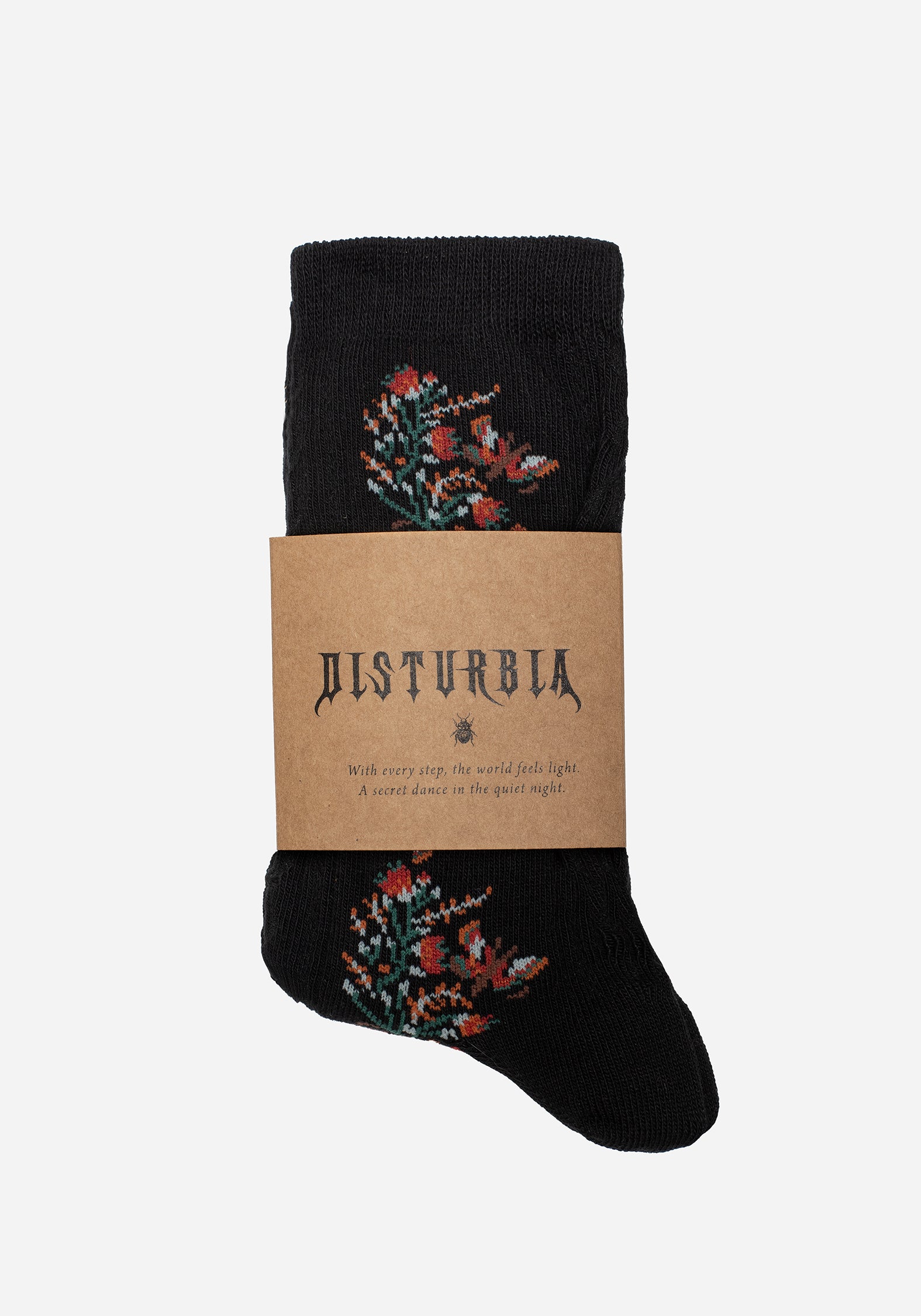Floral Knit Socks with Bee Pattern | Spectrum Cotton Blend