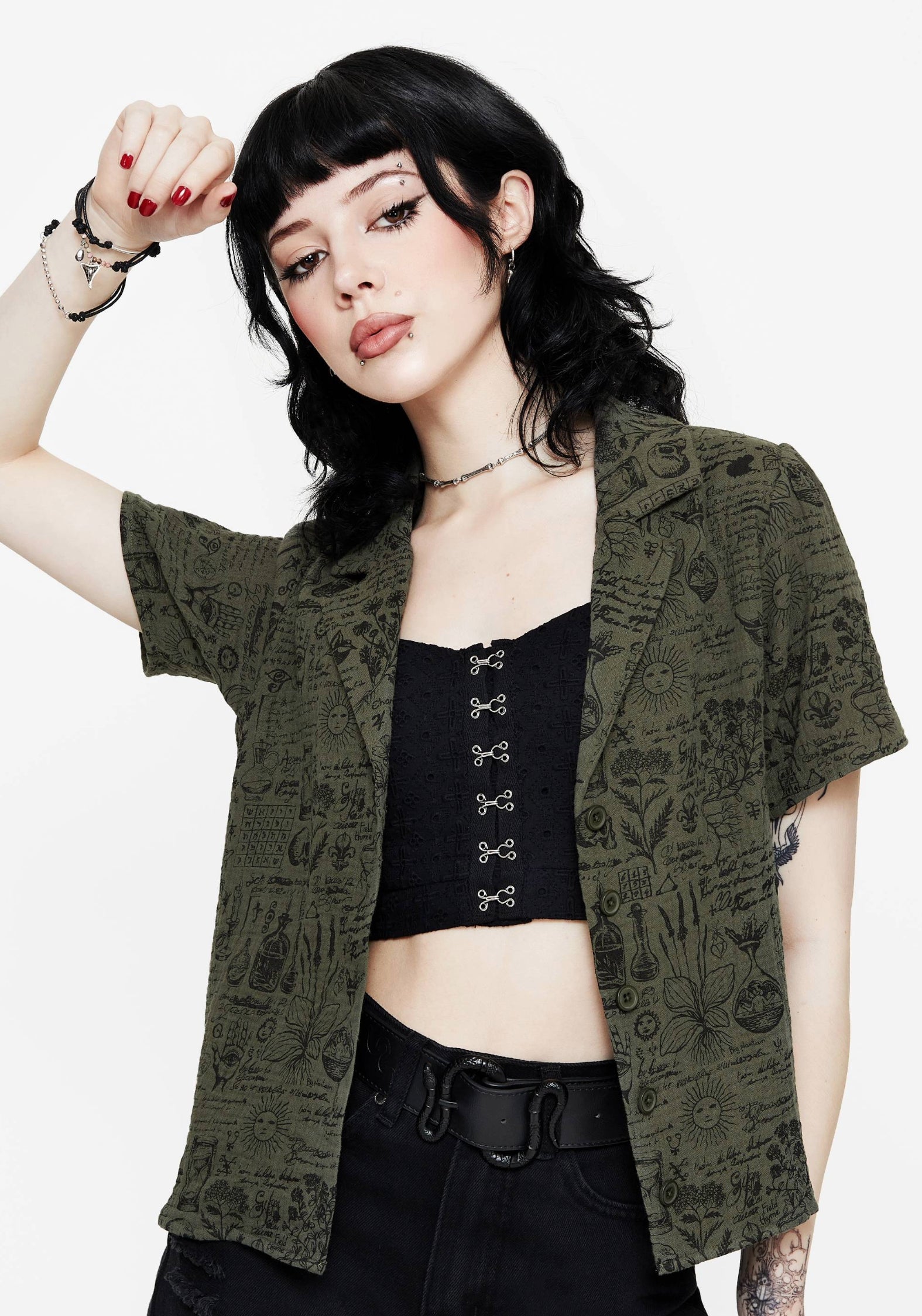 Floral Cotton Button Up Blouse | Taddea Relaxed Fit