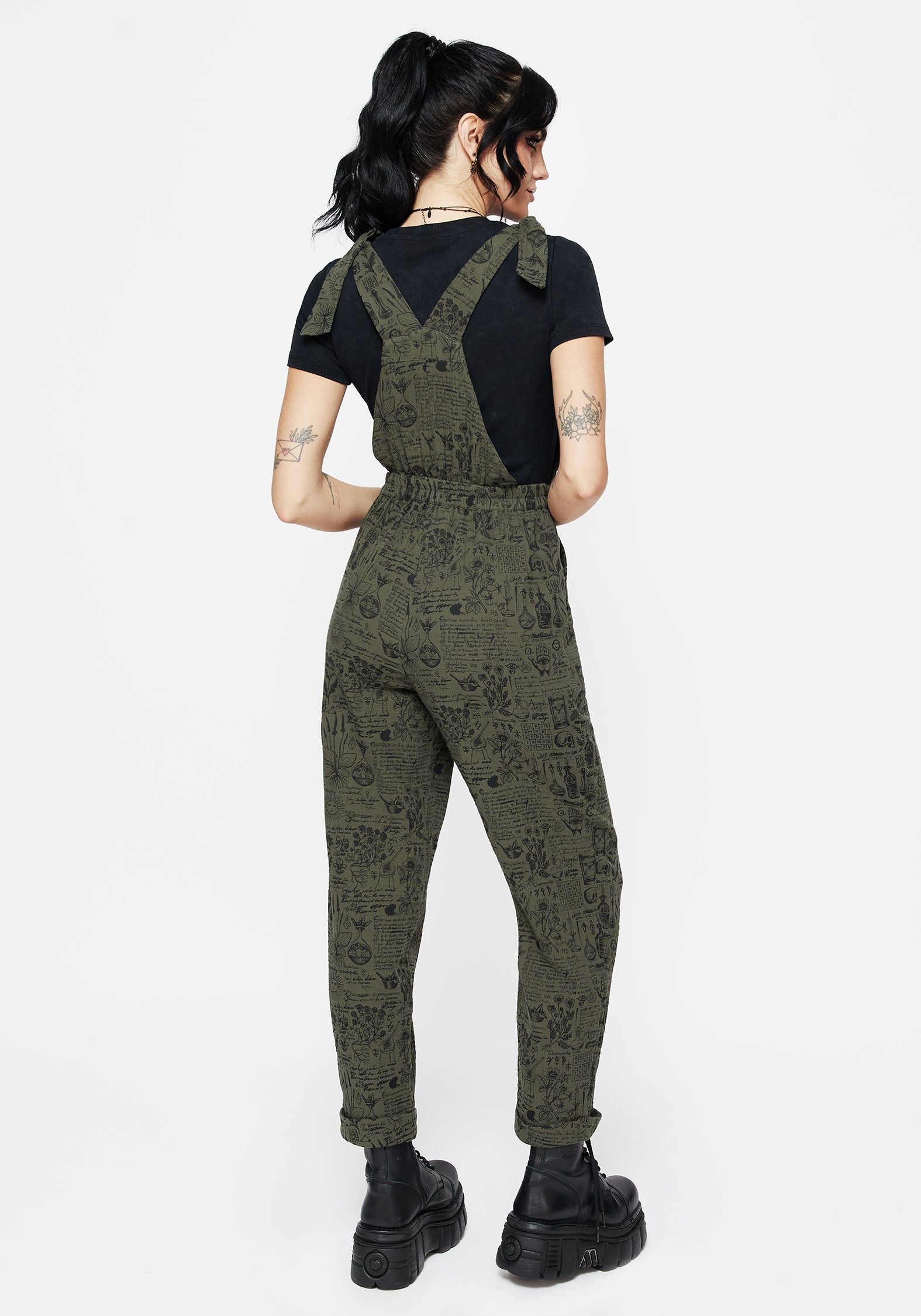 Floral Cotton Jumpsuit with Tie Detail & Pockets | Taddea