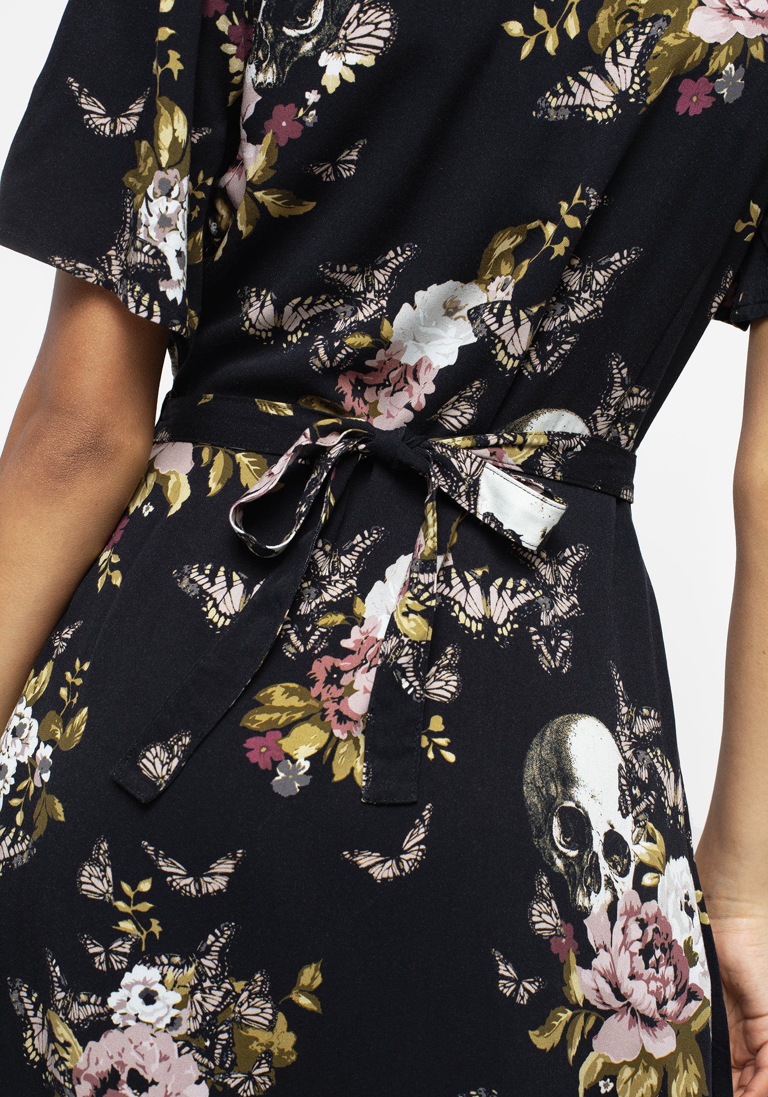 Floral V-Neck Button Up Midi Dress with Split Skirt | Revival