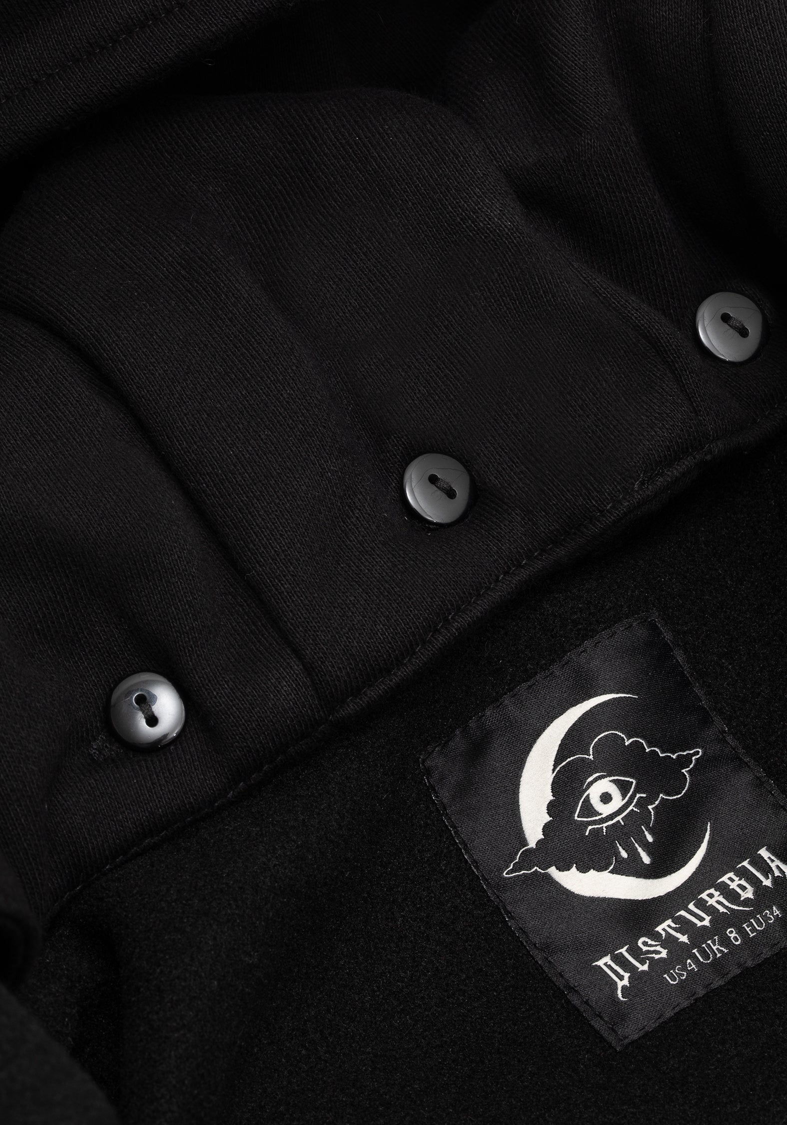 Black Longline Bomber Coat with Detachable Hood | Prism