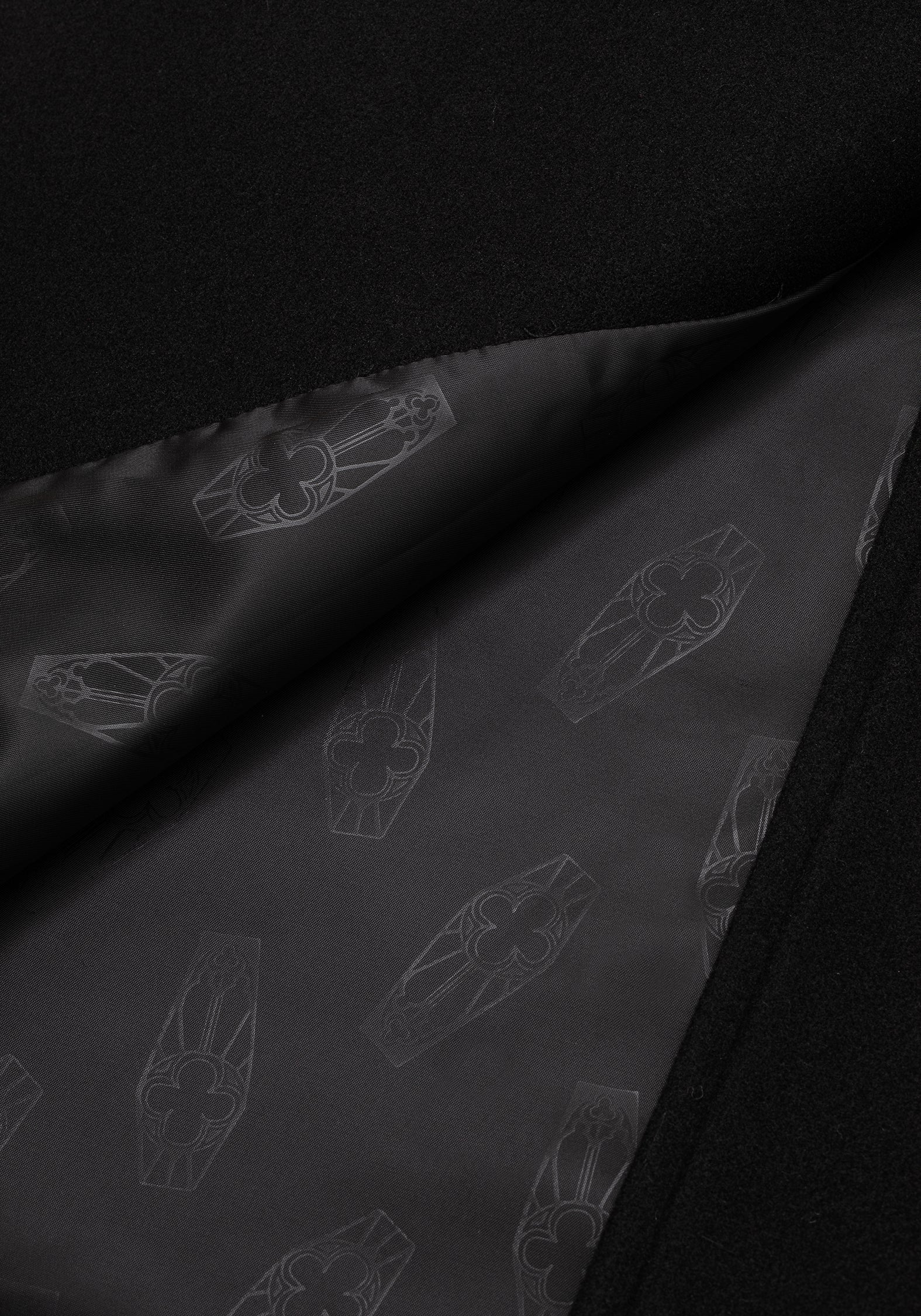 Black Longline Bomber Coat with Detachable Hood | Prism