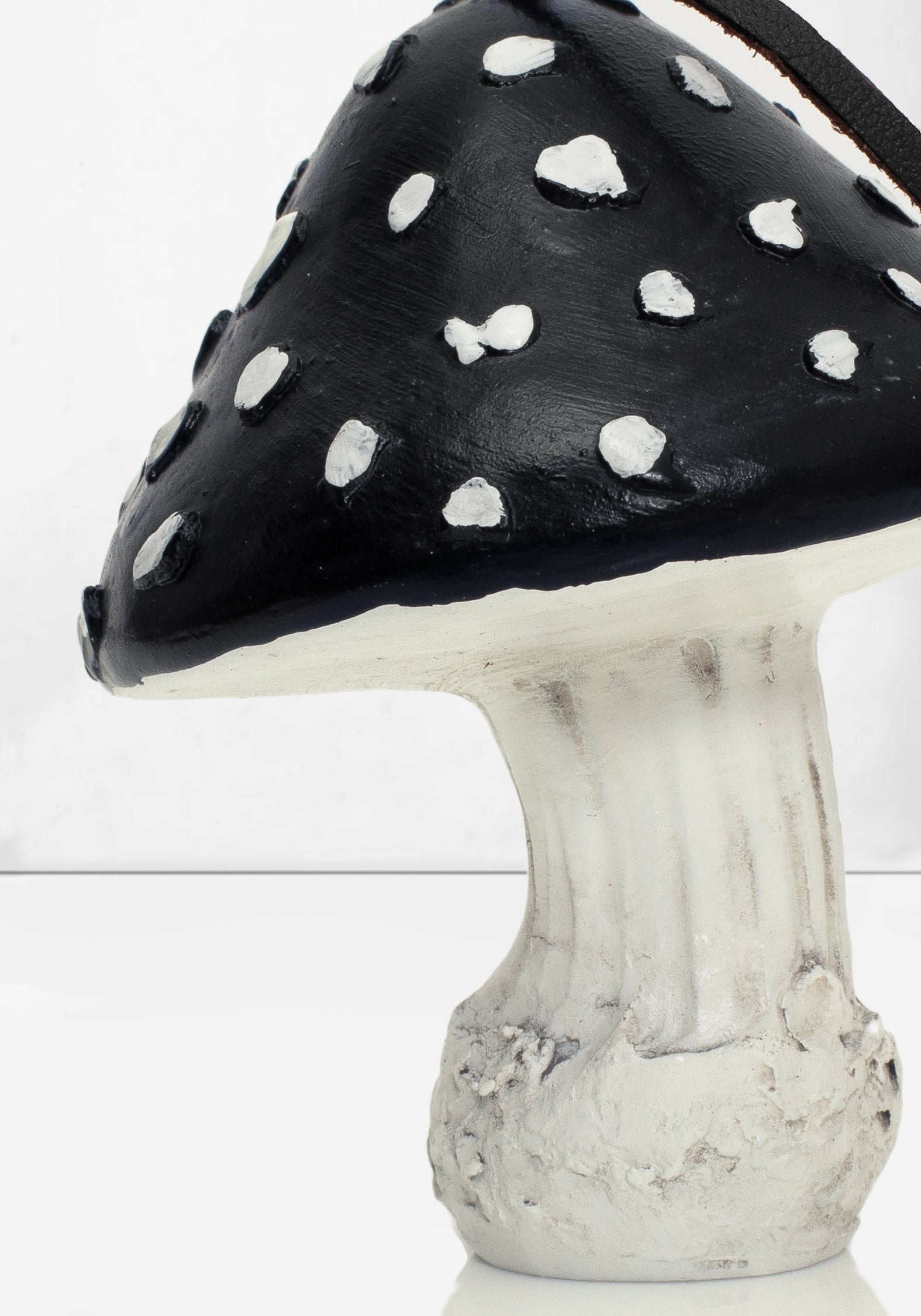 Black Toadstool Offering for Altars & Yule Trees | Resin Decor