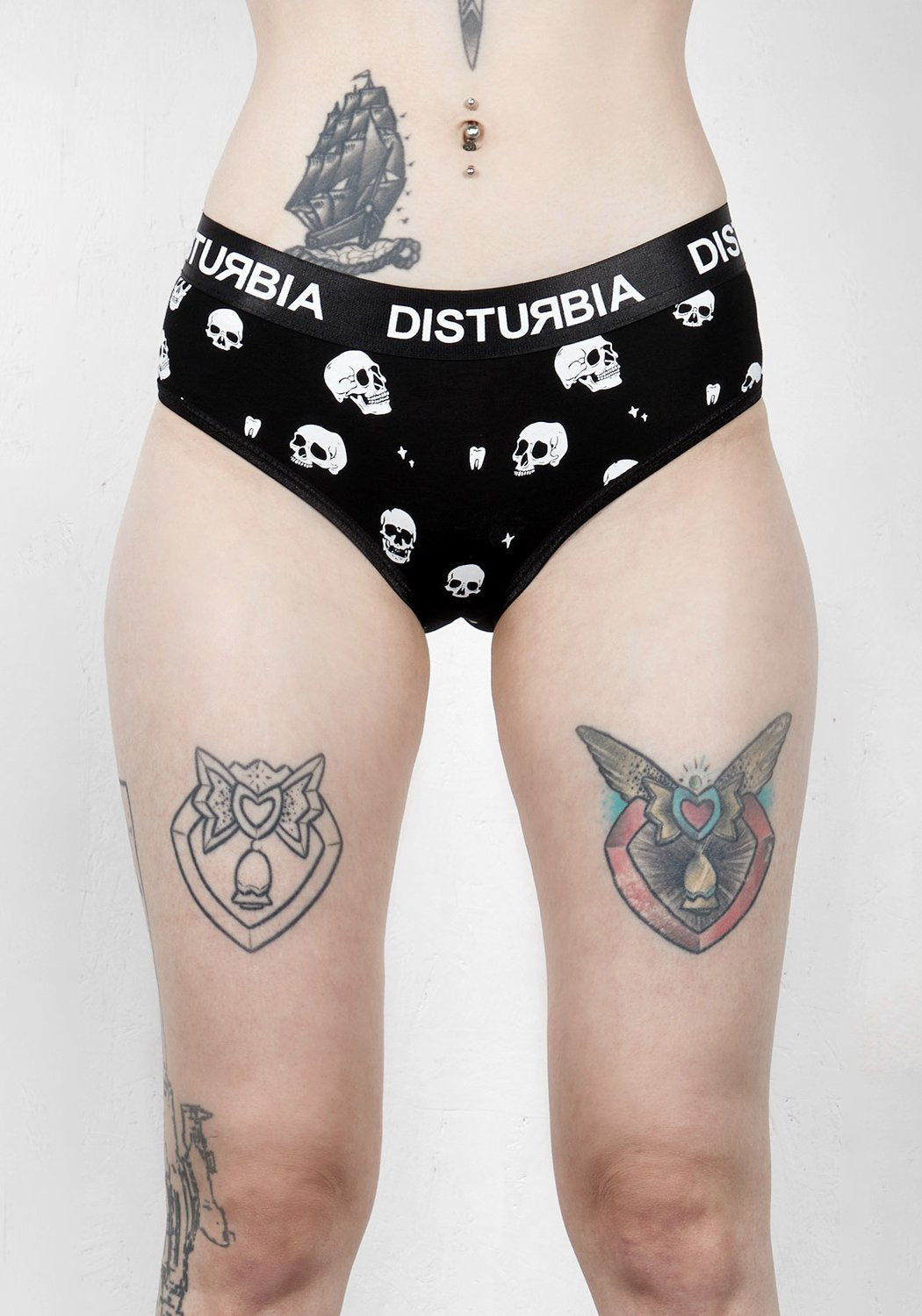 Skull Print Cotton Briefs with Comfort Waistband | Disturbia