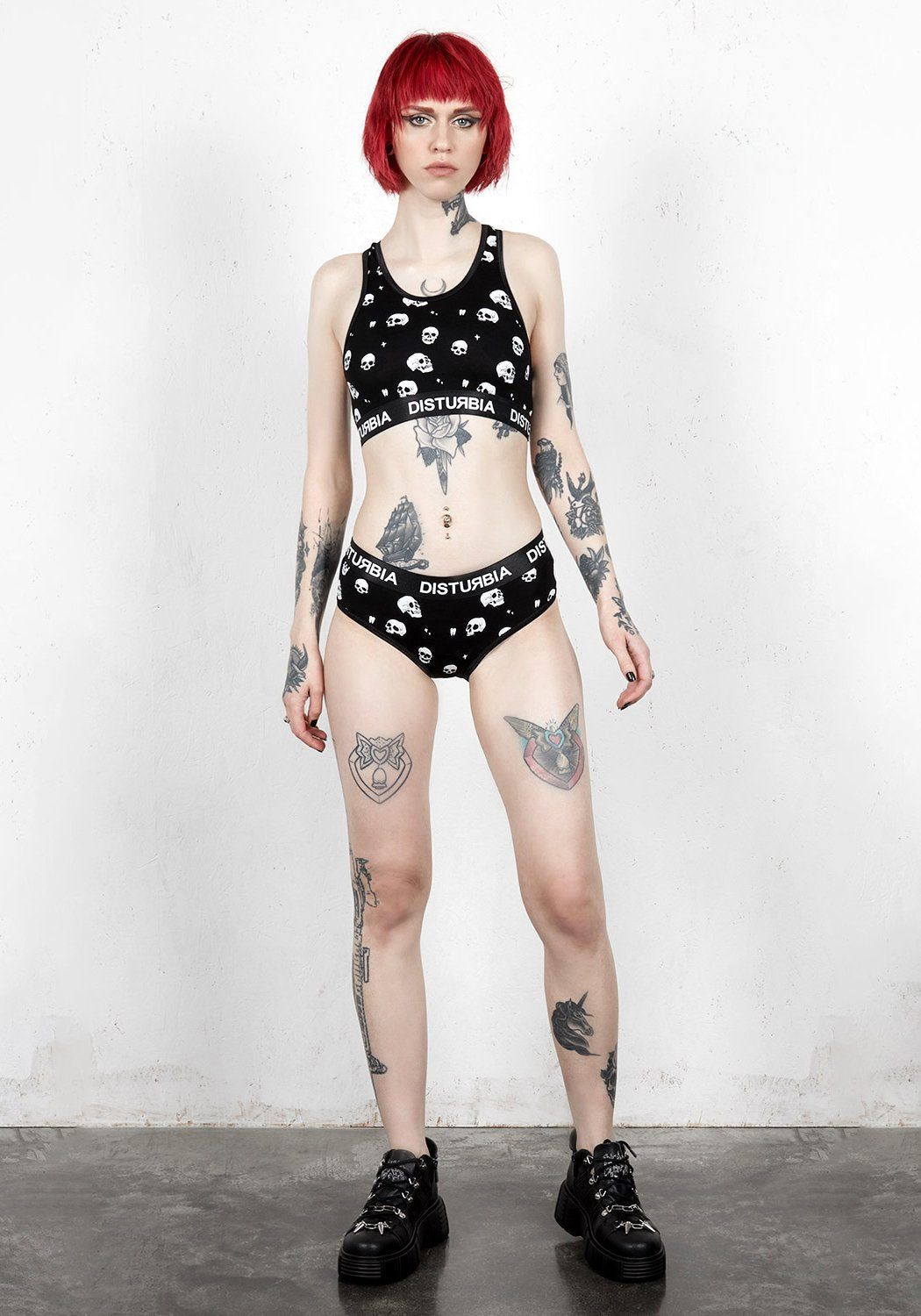 Skull Print Cotton Briefs with Comfort Waistband | Disturbia