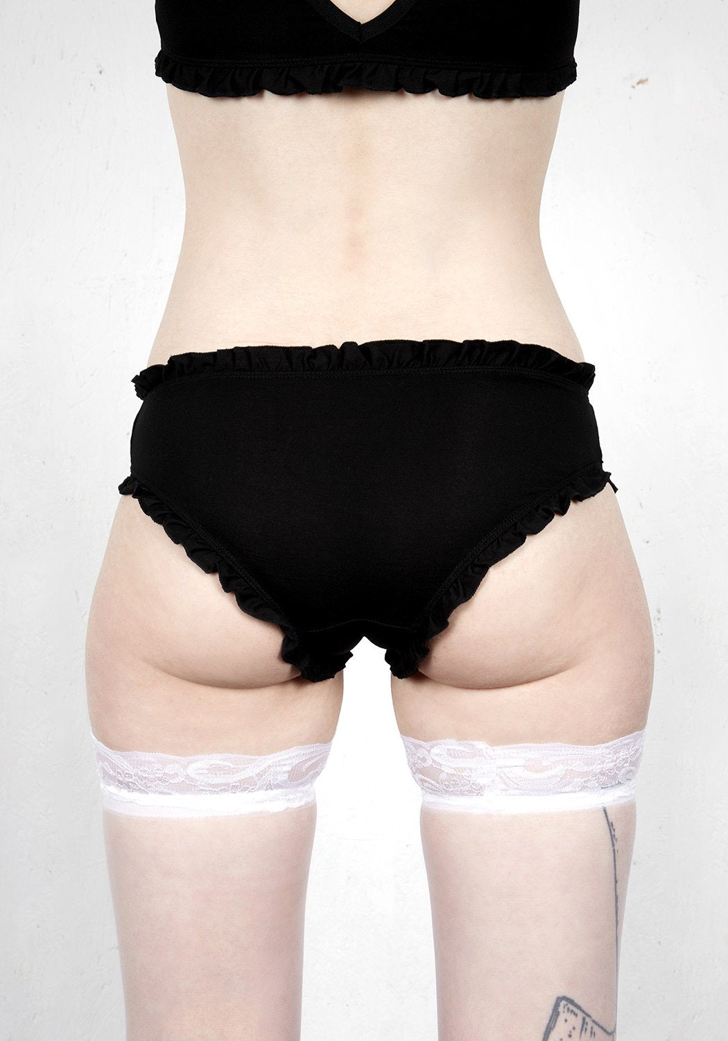 Gothic Cotton Hipster Briefs with Pentagram Embroidery | Damned