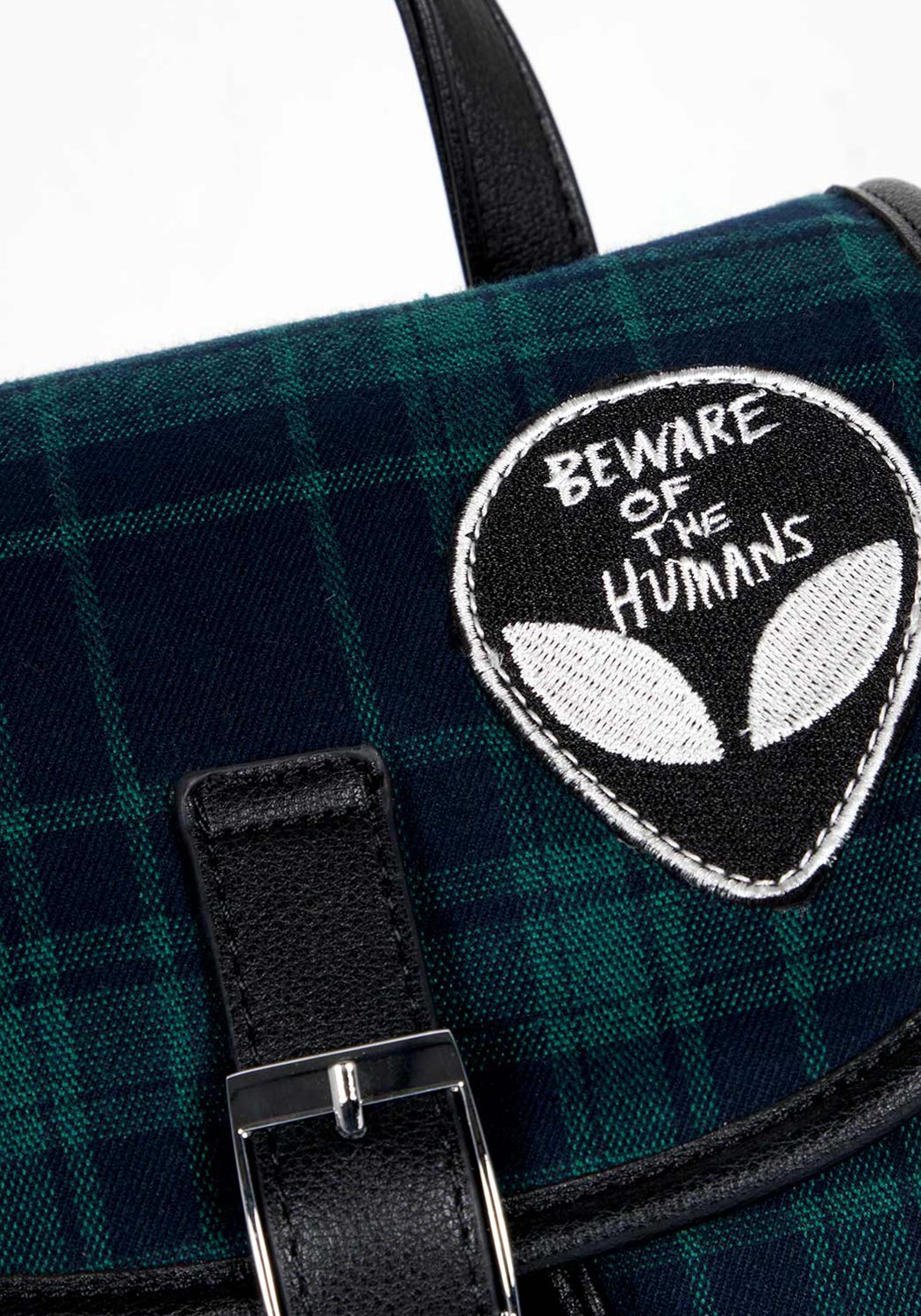 90s Plaid Backpack with Adjustable Straps & Inner Pockets | Misanthropy