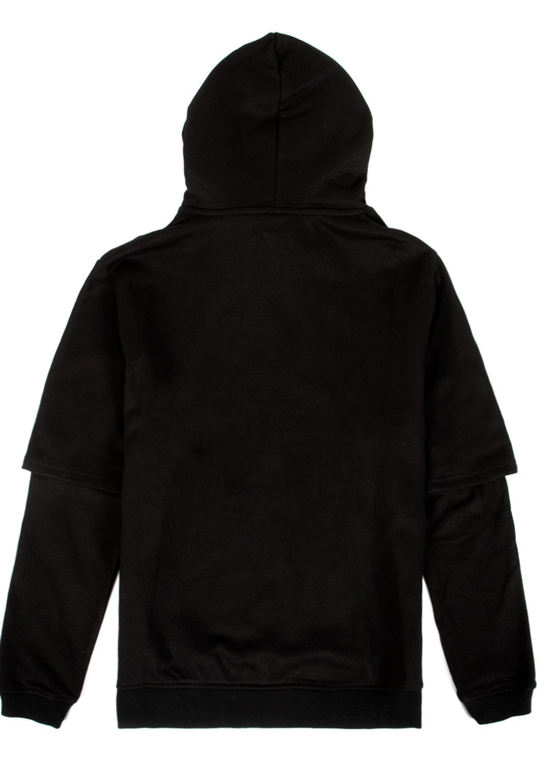 Spiked Hoodie with Adjustable Face Cowl | Grunge Pullover for Anti-Social Style