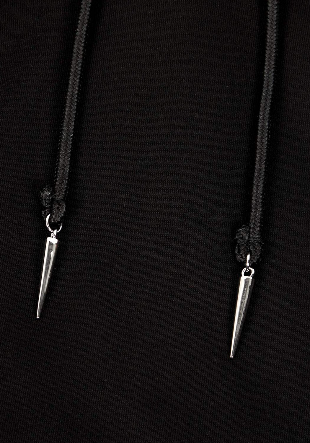 Spiked Hoodie with Adjustable Face Cowl | Grunge Pullover for Anti-Social Style