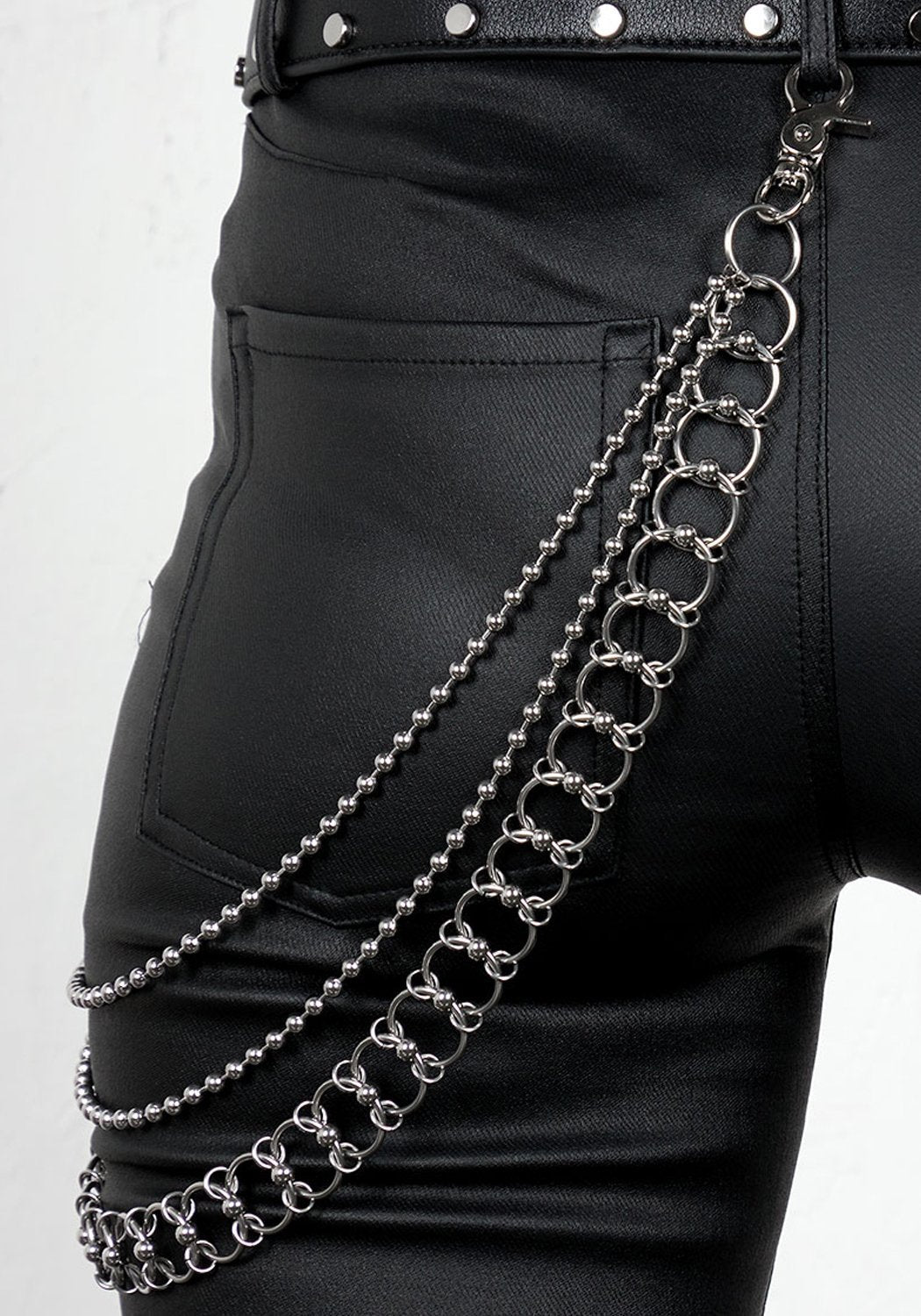 Gothic Belt Chain with Lobster Clasps & Multi-Layered Design | Auricle