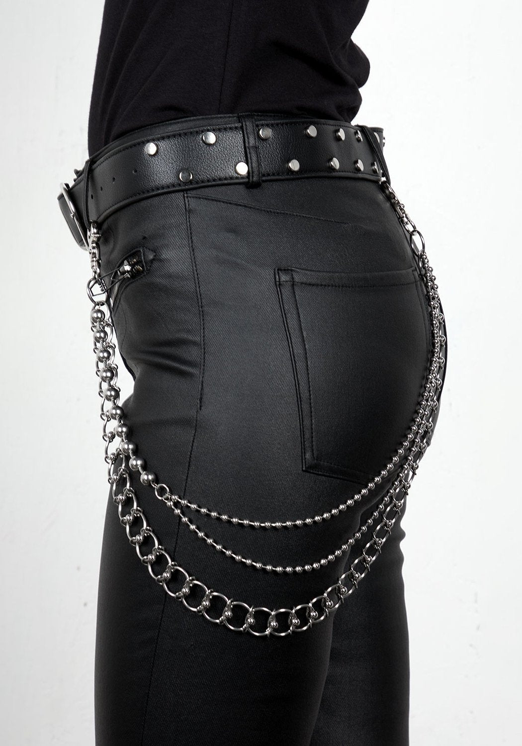 Gothic Belt Chain with Lobster Clasps & Multi-Layered Design | Auricle