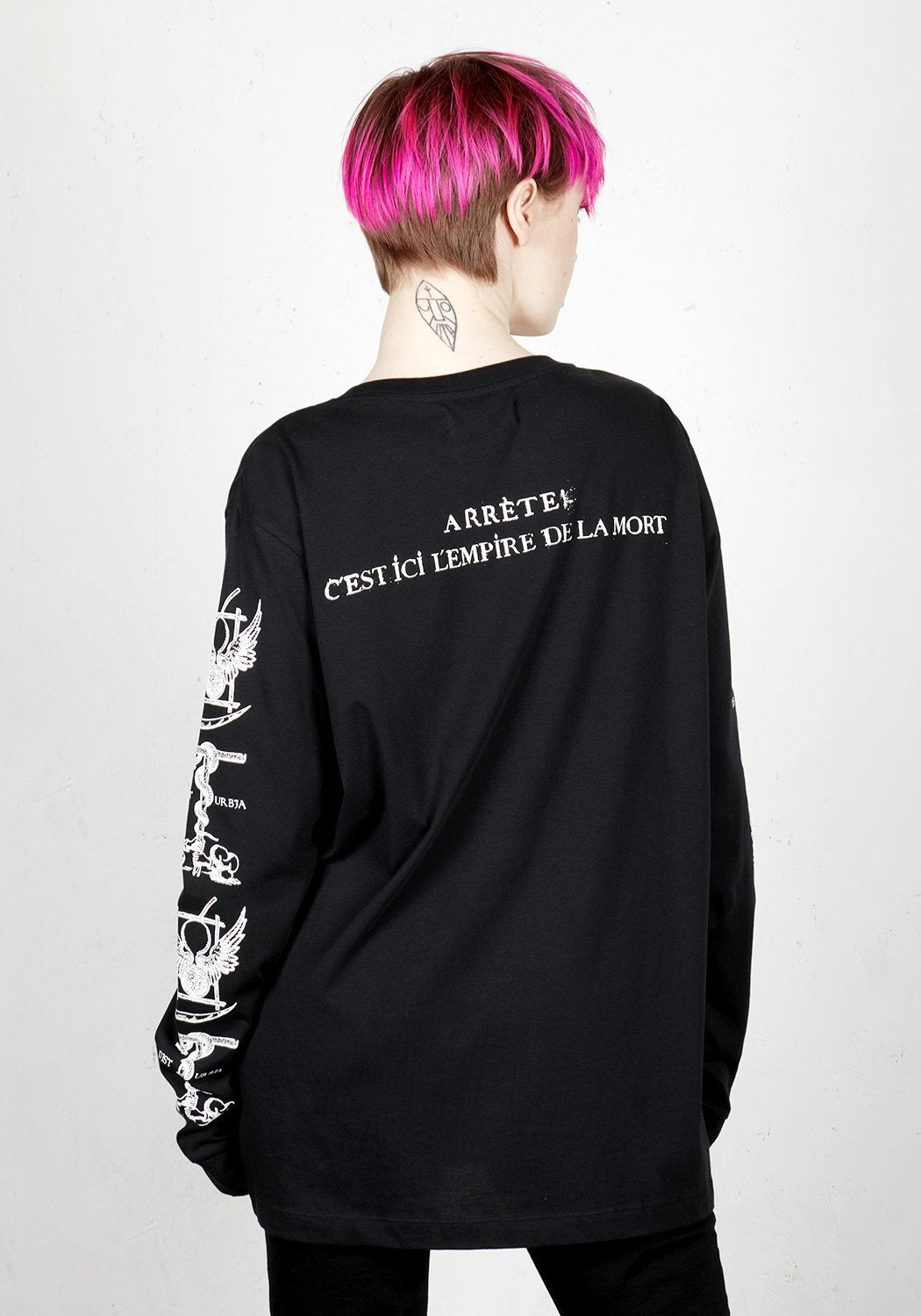 Gothic Skeleton Print Long Sleeve Tee | Dead Poets