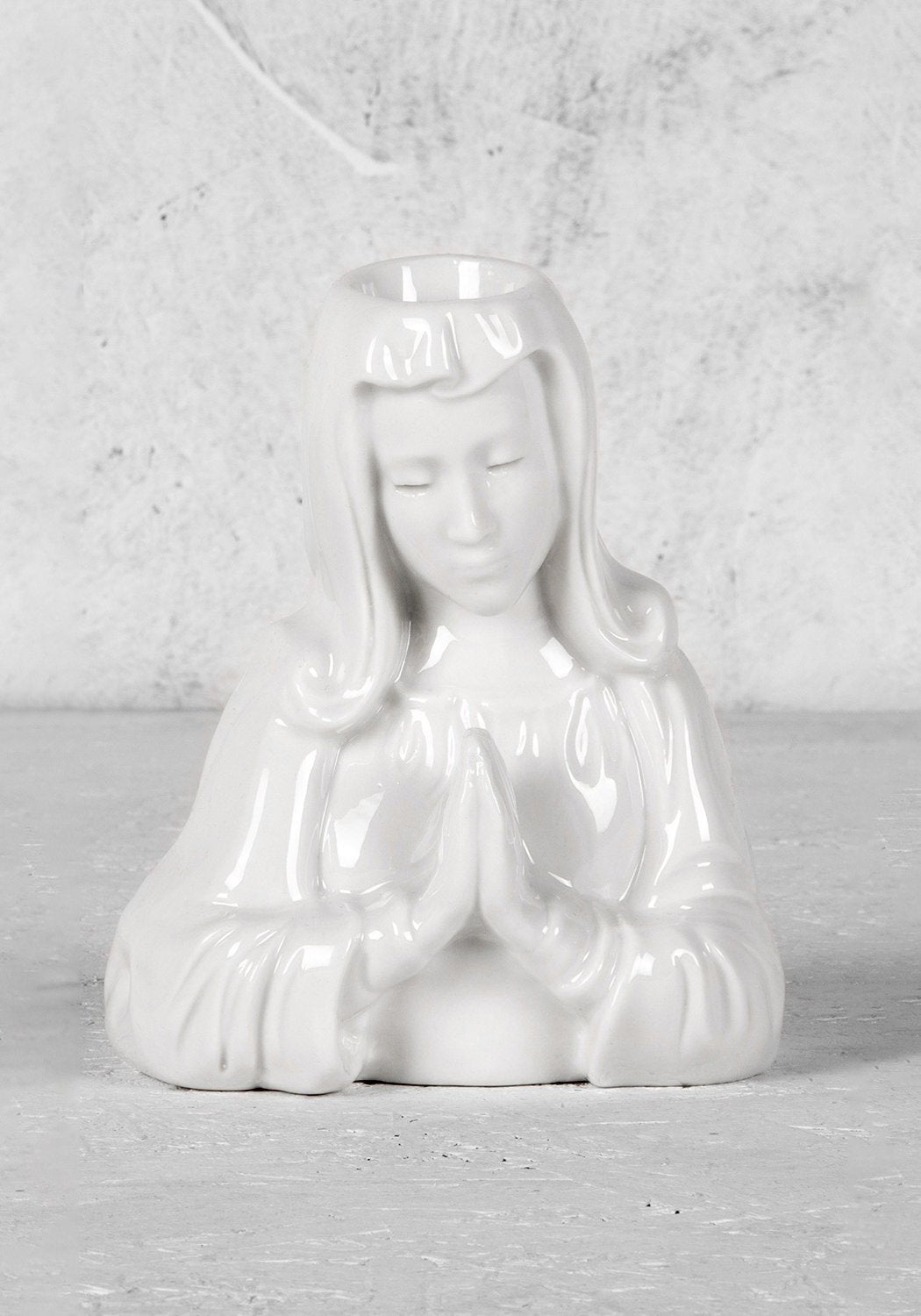 Crying Mary Ceramic Candle Holder with Red Candles | Disturbia