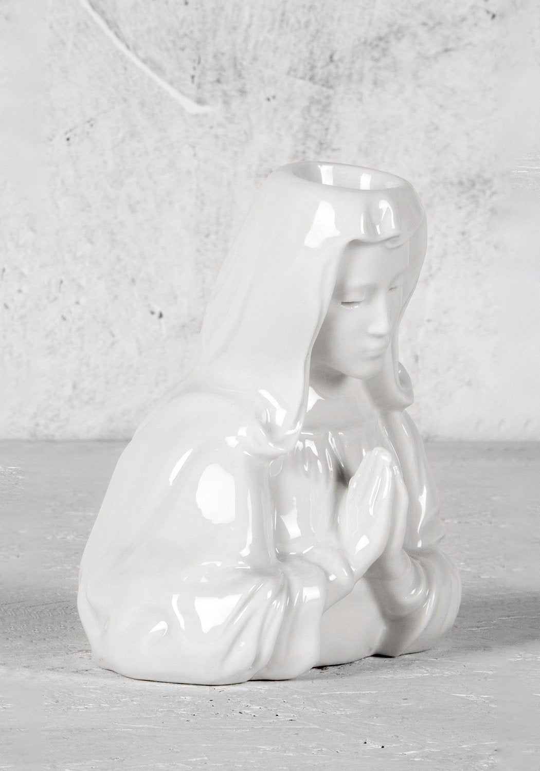 Crying Mary Ceramic Candle Holder with Red Candles | Disturbia