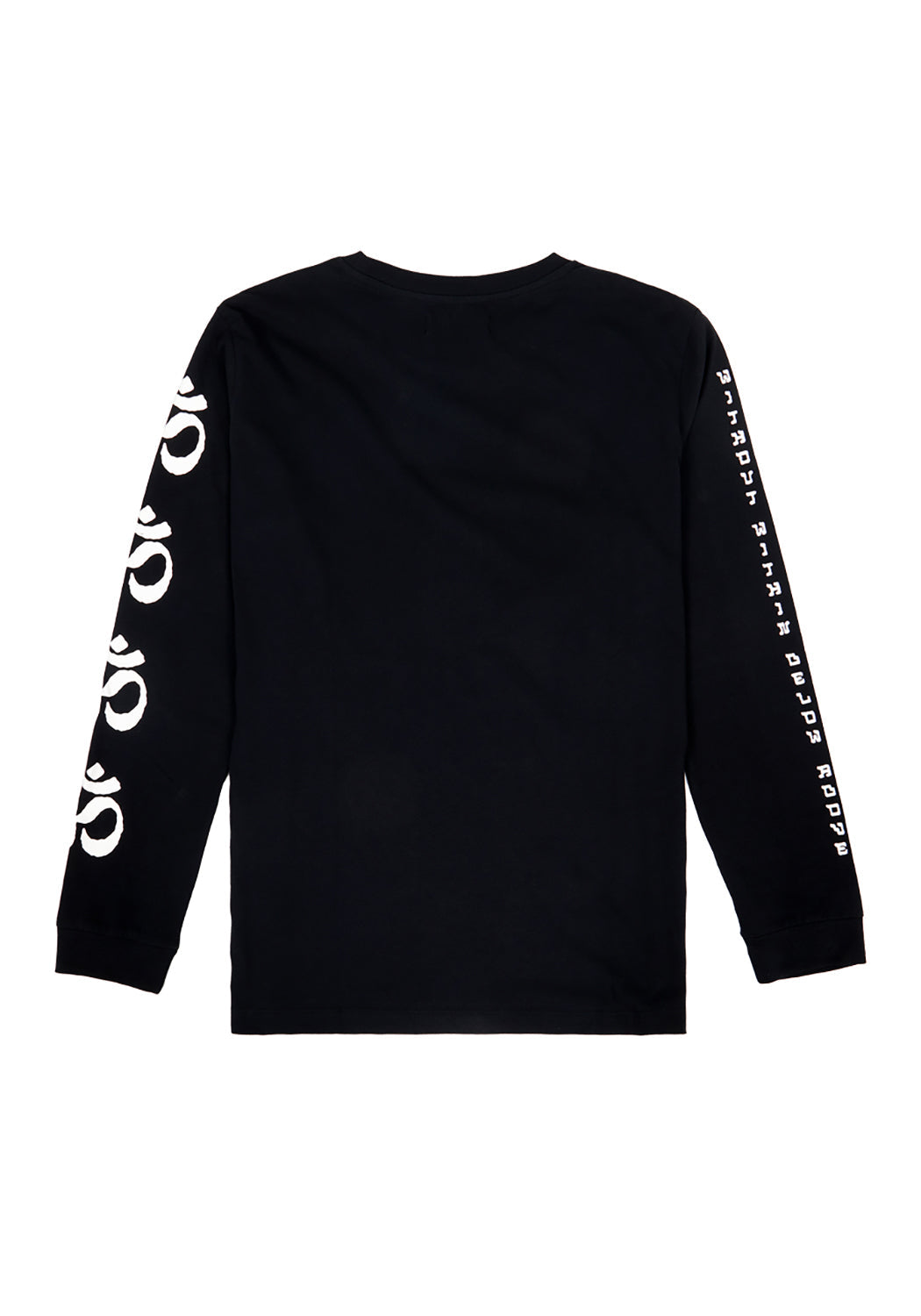 Black Meditation Long Sleeve Tee with Ohm Print | Disturbia