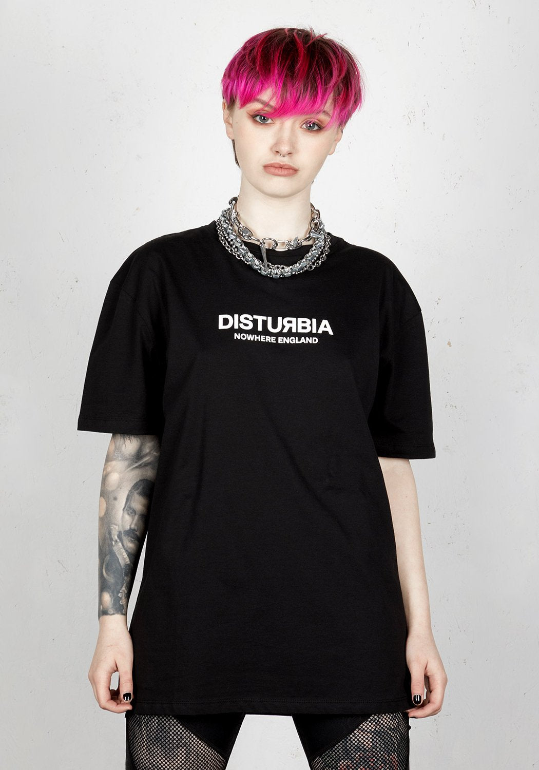 Black Cotton Logo T-Shirt with Slogan | Unisex Classic Tee