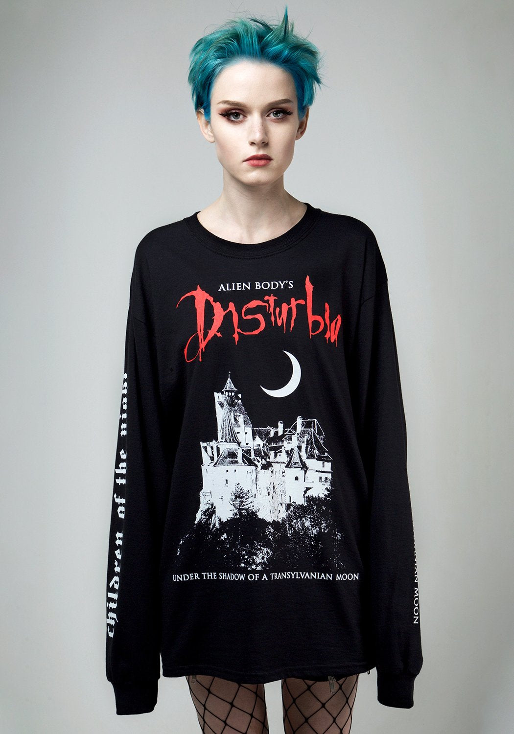 Gothic Vampire Long Sleeve T-Shirt | Transylvaniac Unisex Cotton Tee