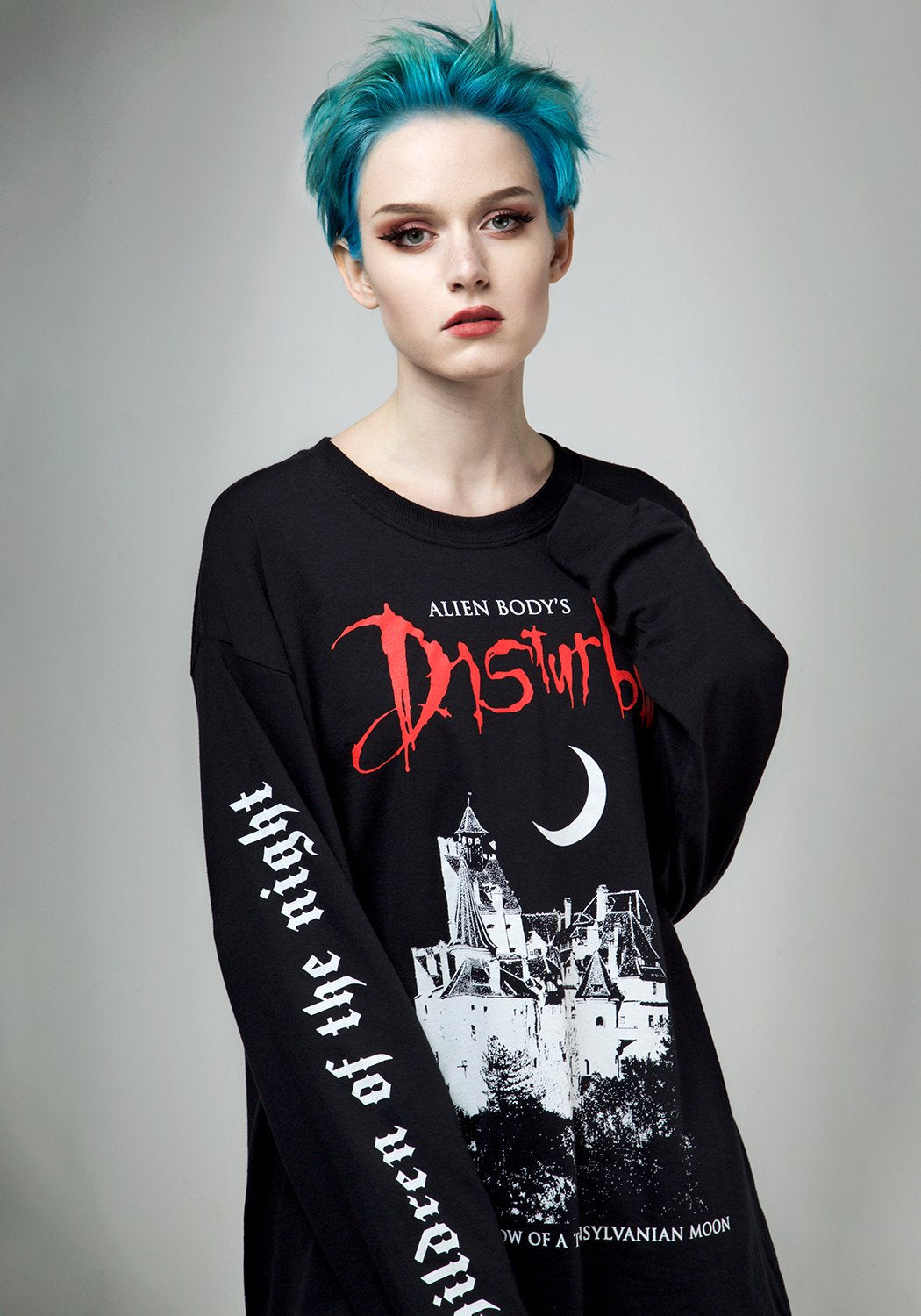 Gothic Vampire Long Sleeve T-Shirt | Transylvaniac Unisex Cotton Tee