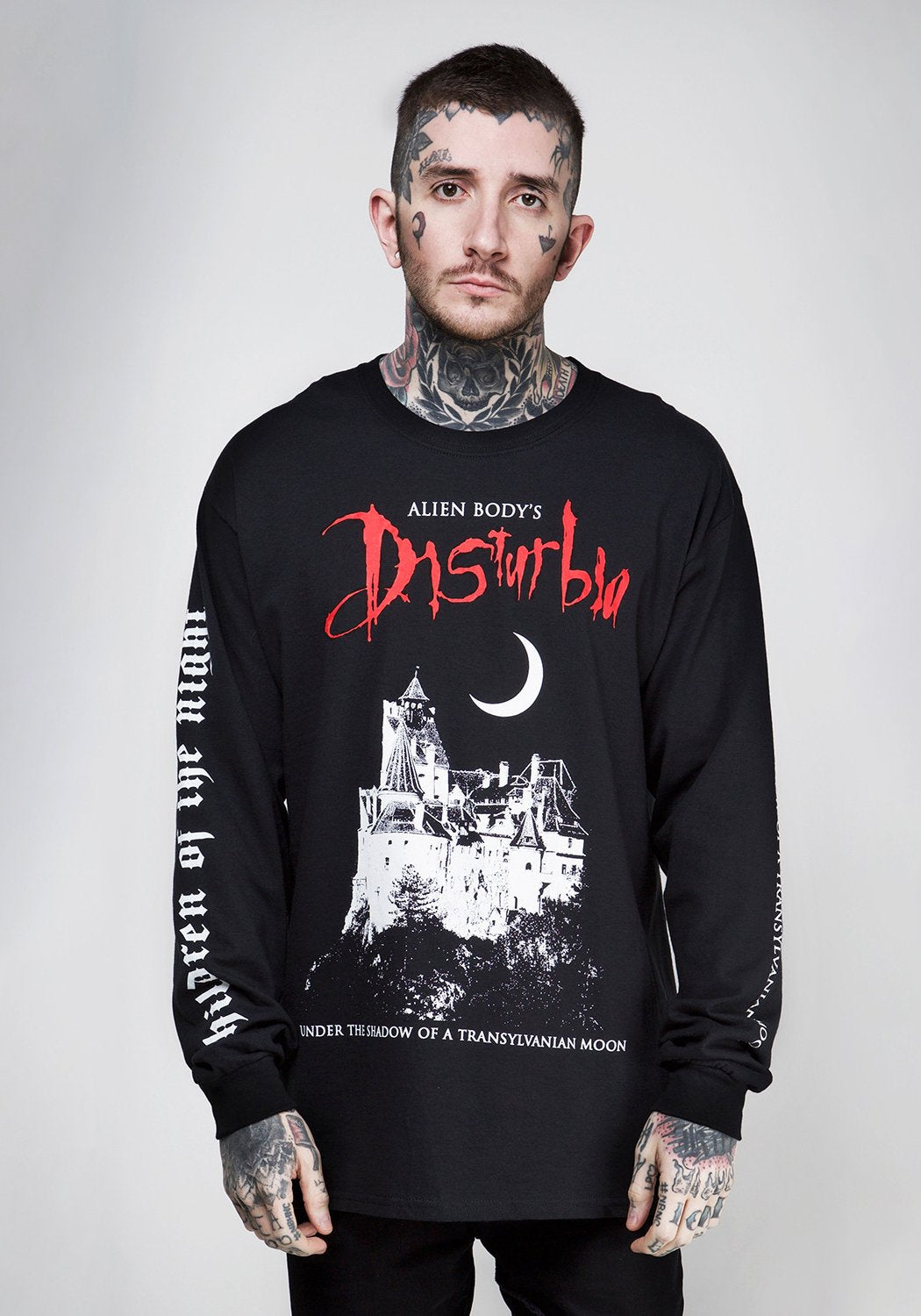 Gothic Vampire Long Sleeve T-Shirt | Transylvaniac Unisex Cotton Tee