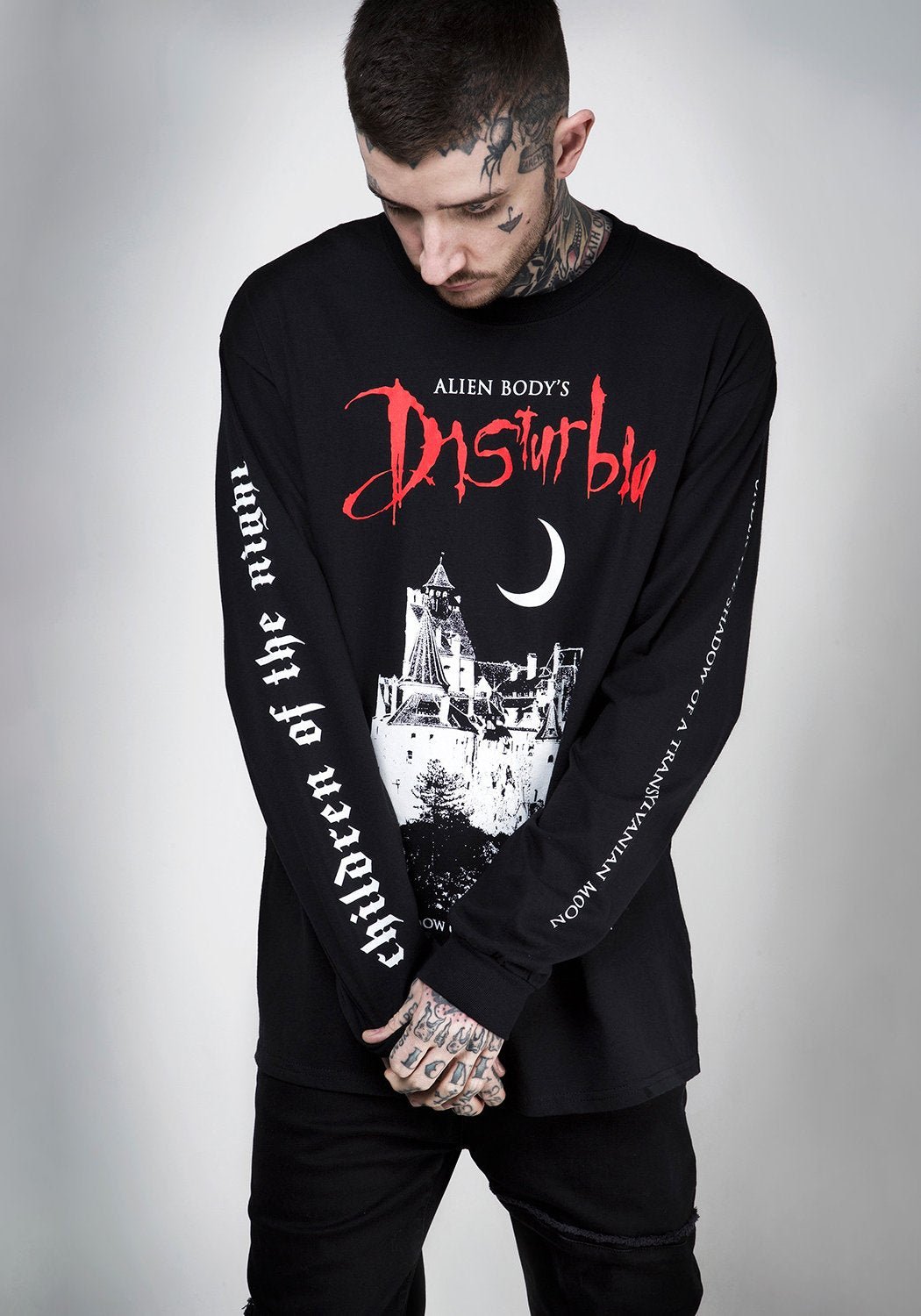 Gothic Vampire Long Sleeve T-Shirt | Transylvaniac Unisex Cotton Tee