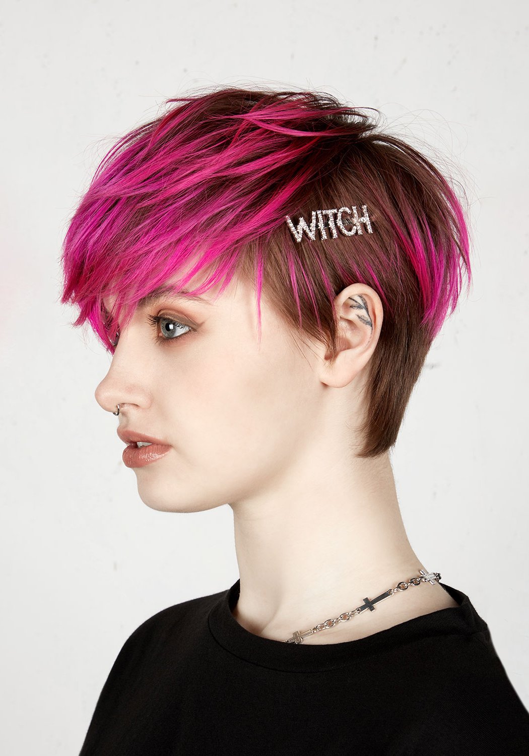Witch Rhinestone Hair Clip for Statement Styles | 6.5cm Sparkling Slide