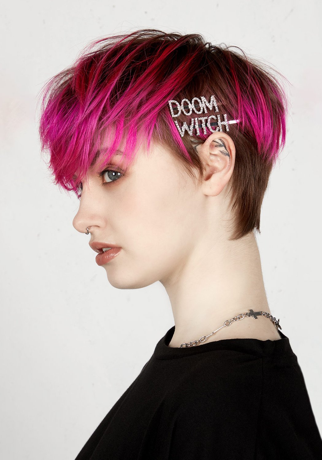 Witch Rhinestone Hair Clip for Statement Styles | 6.5cm Sparkling Slide