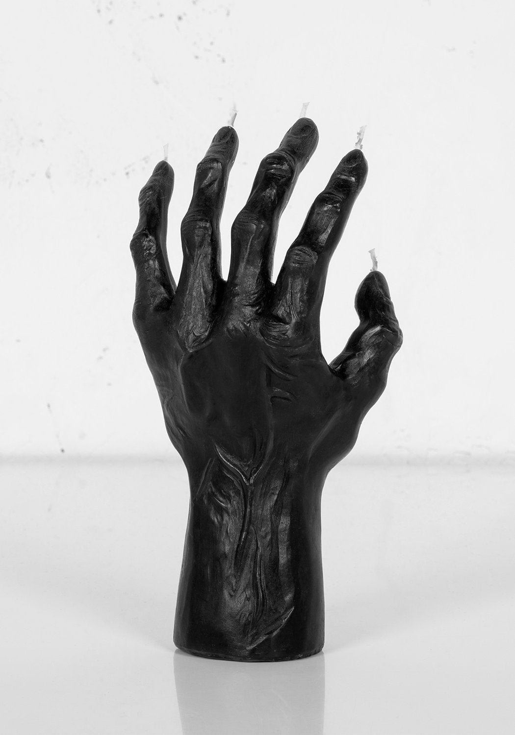 Black Hand of Glory Candle with Evil Eye Carving | Witch Ritual Decor