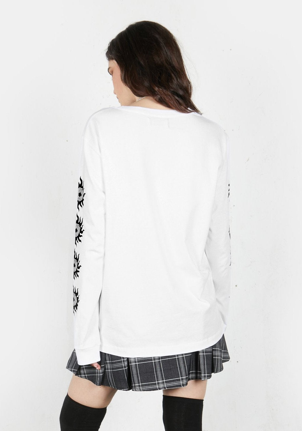 Psychedelic Mushroom Print Long Sleeve Tee | Sustainable Cotton