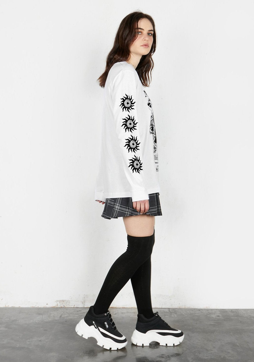 Psychedelic Mushroom Print Long Sleeve Tee | Sustainable Cotton