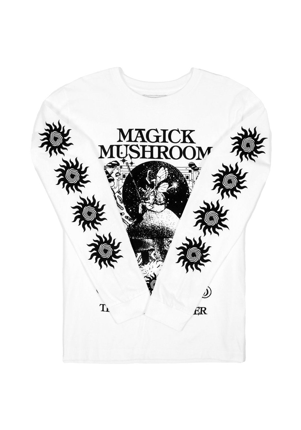 Psychedelic Mushroom Print Long Sleeve Tee | Sustainable Cotton