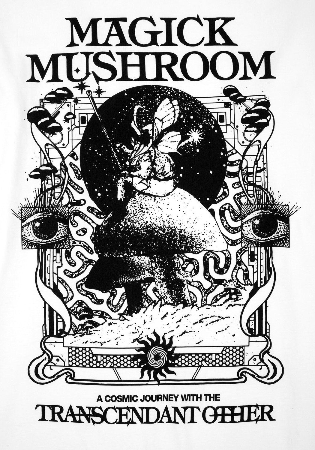 Psychedelic Mushroom Print Long Sleeve Tee | Sustainable Cotton