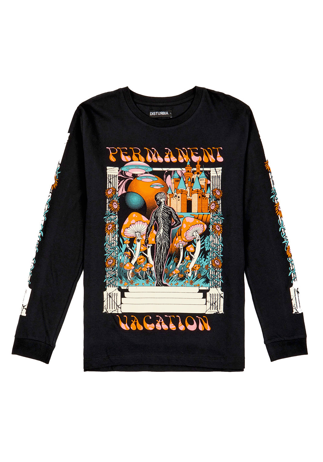 Permanent Vacation Long Sleeve T-Shirt | Sustainable Cotton & Floral Print