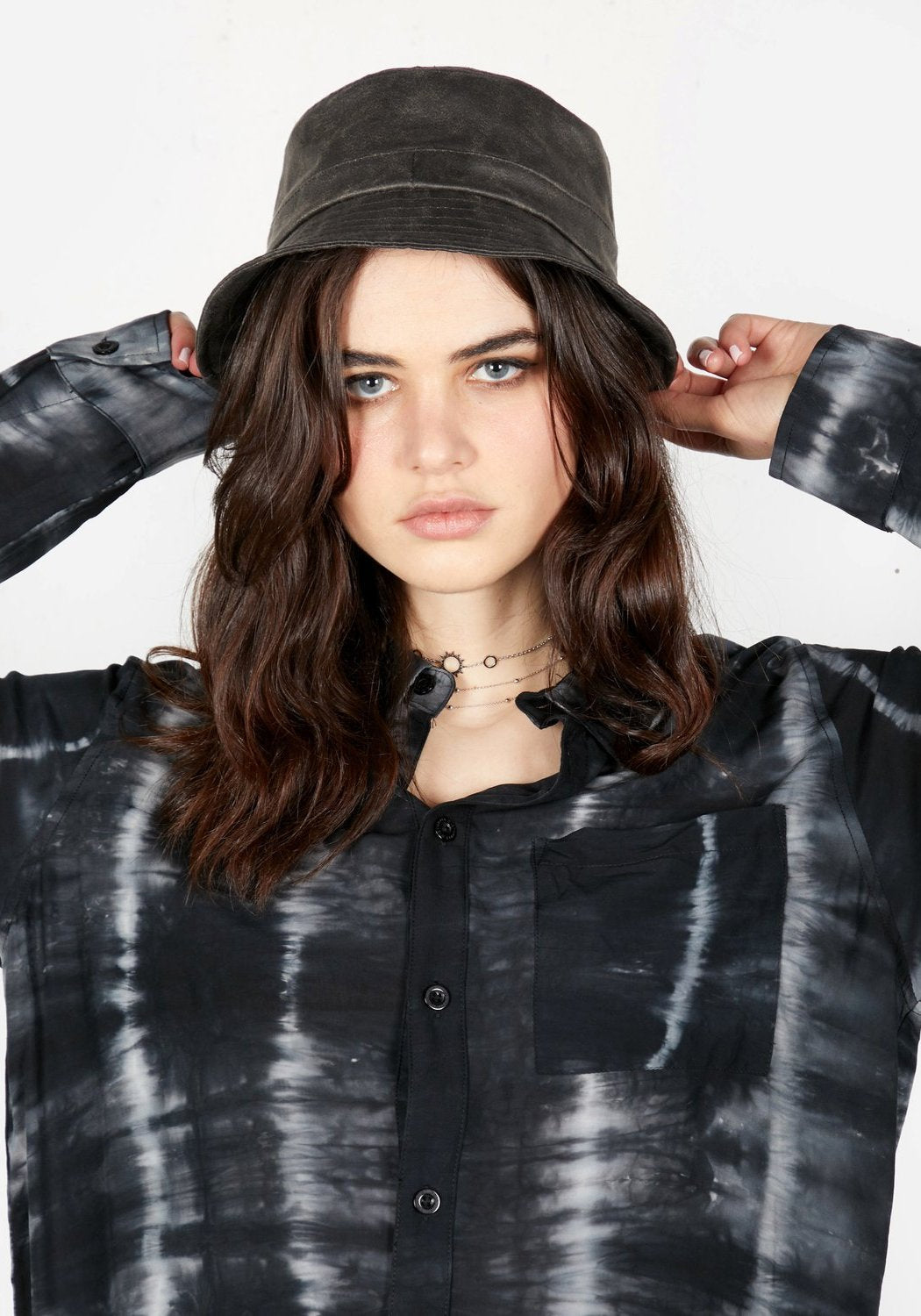 Dark Tie-Dye Long Sleeve Shirt for Men & Women | Cosmic