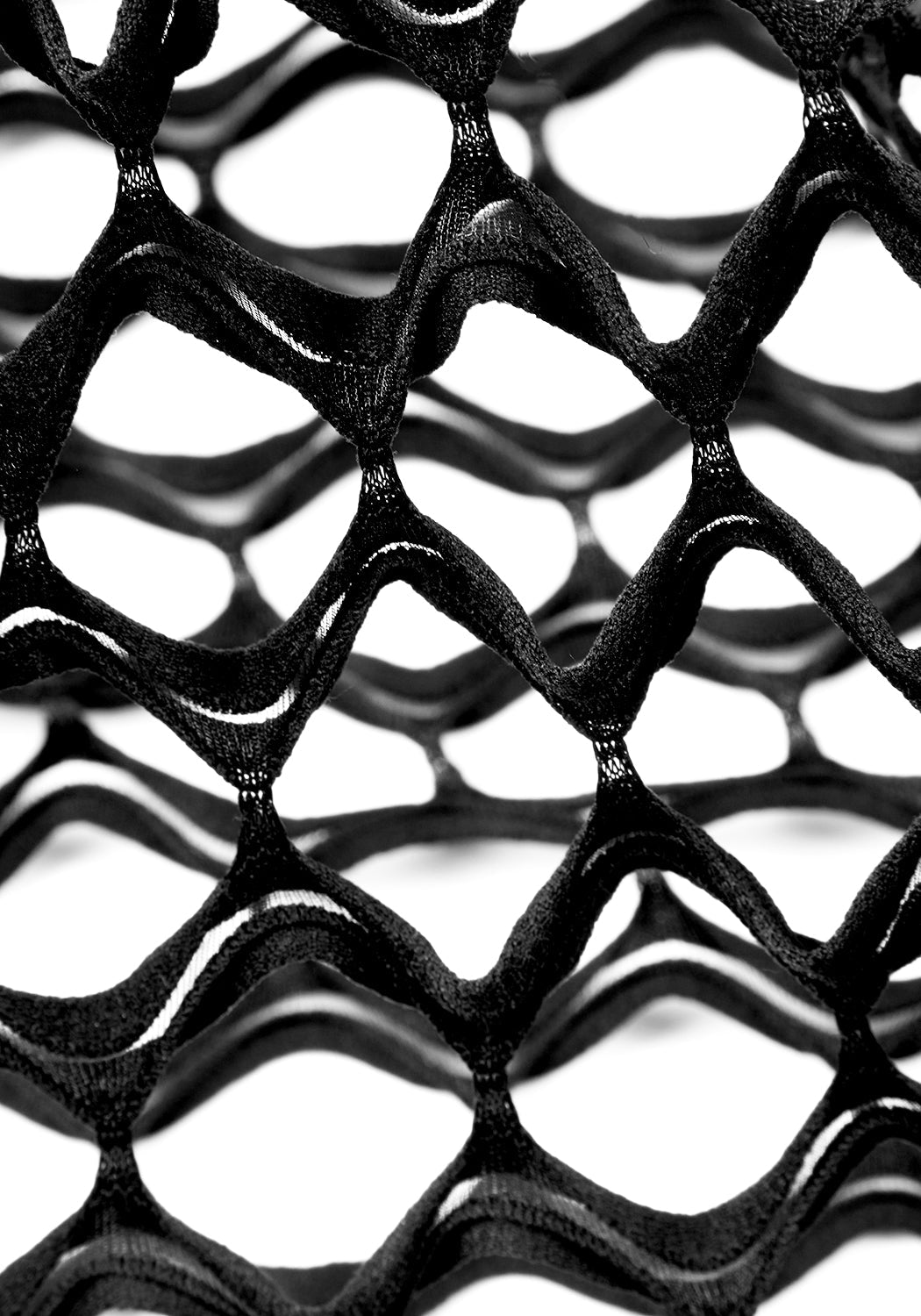 Wide Mesh Fishnet Top with Long Sleeves & Cotton Trim | Snare