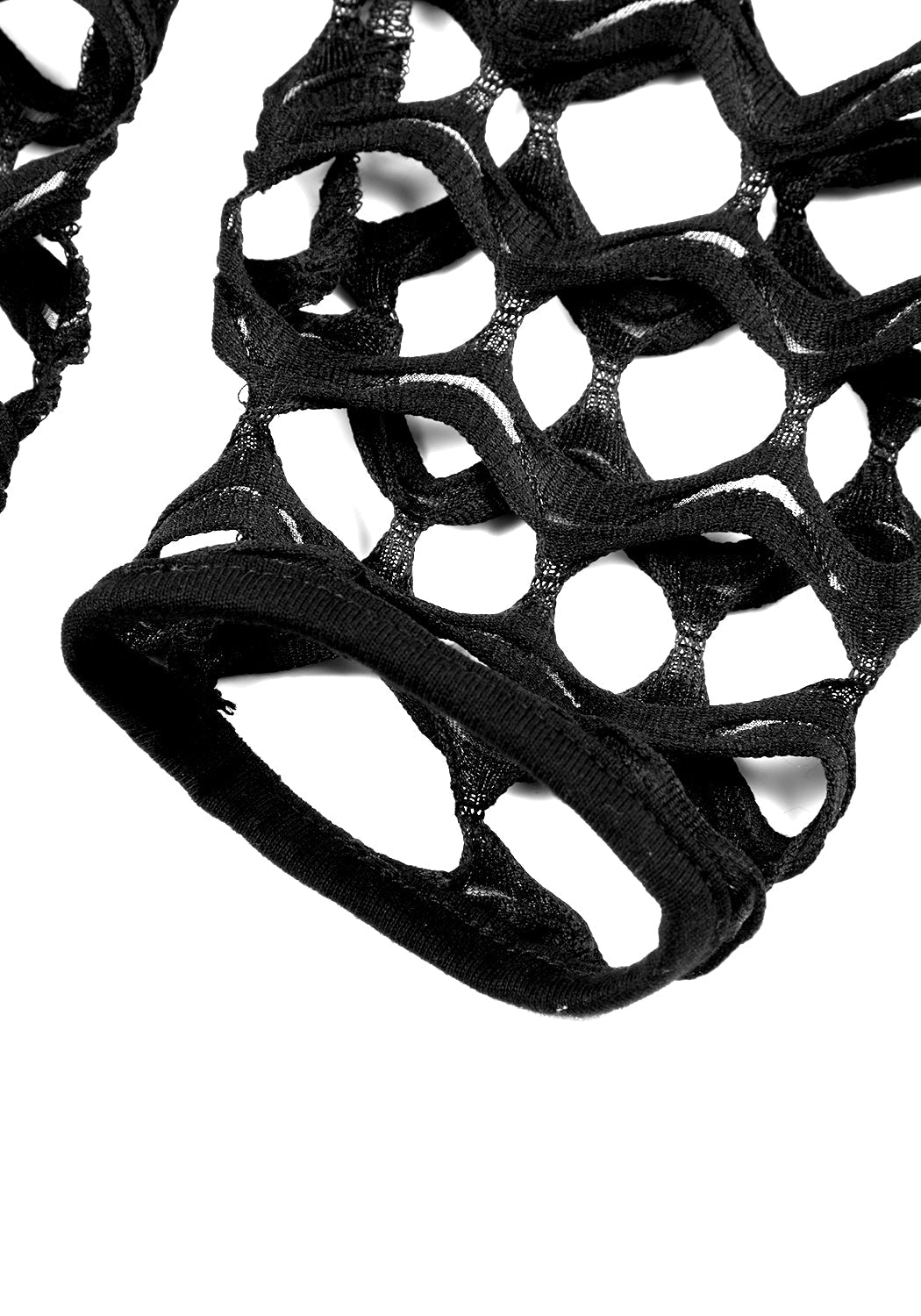 Wide Mesh Fishnet Top with Long Sleeves & Cotton Trim | Snare
