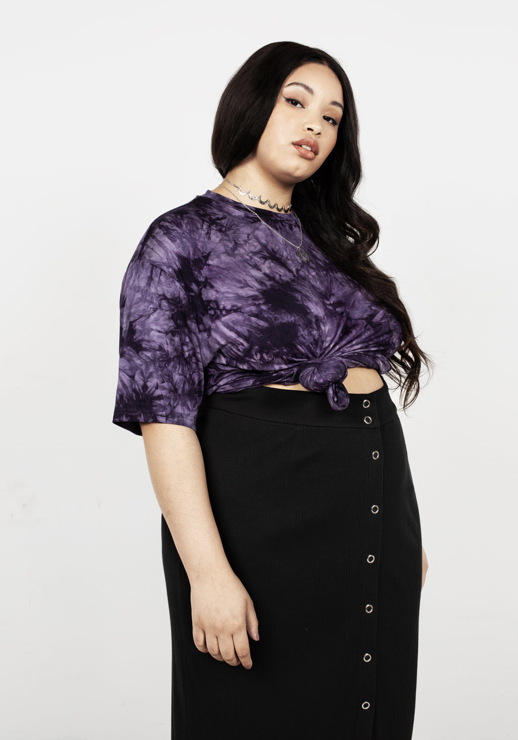 Purple Tie-Dye Oversized T-Shirt for Men & Women | Relaxed Fit