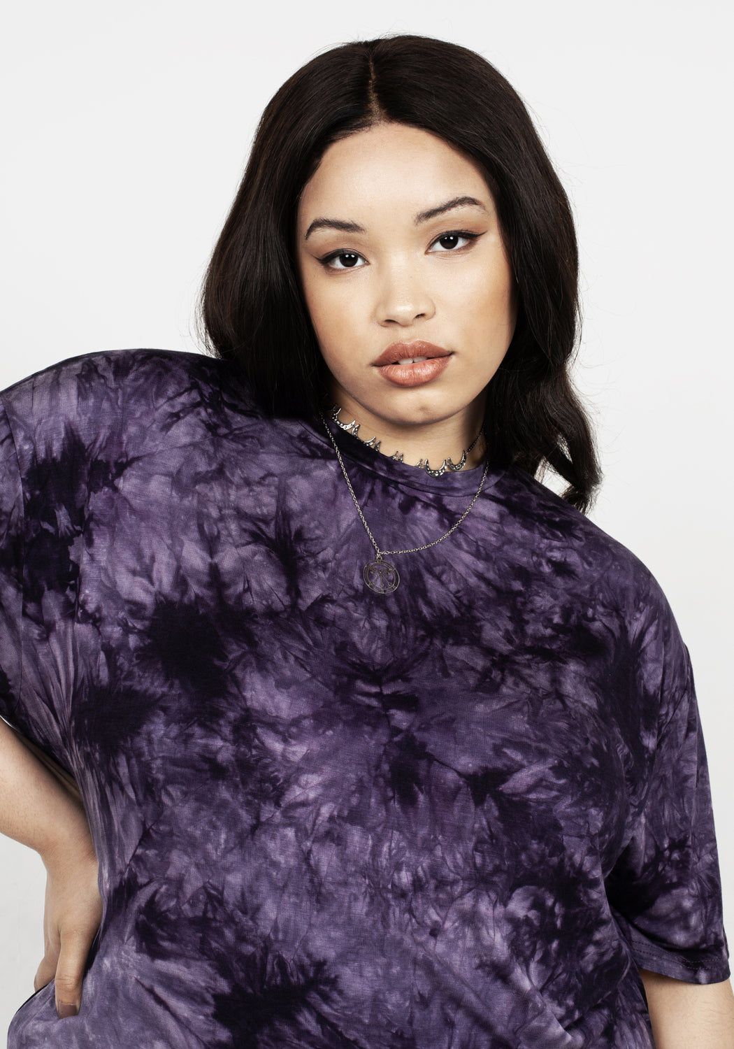 Purple Tie-Dye Oversized T-Shirt for Men & Women | Relaxed Fit