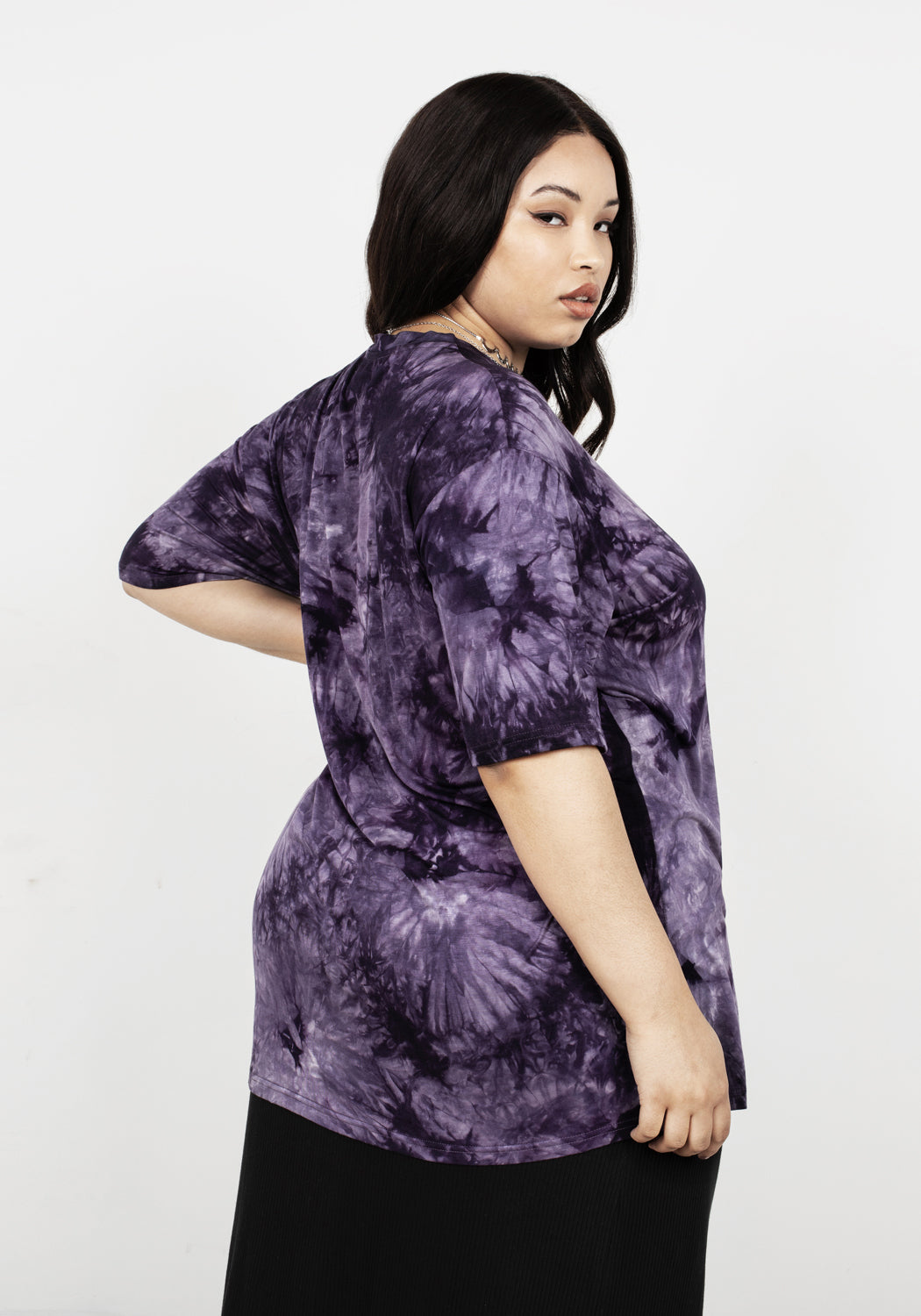 Purple Tie-Dye Oversized T-Shirt for Men & Women | Relaxed Fit