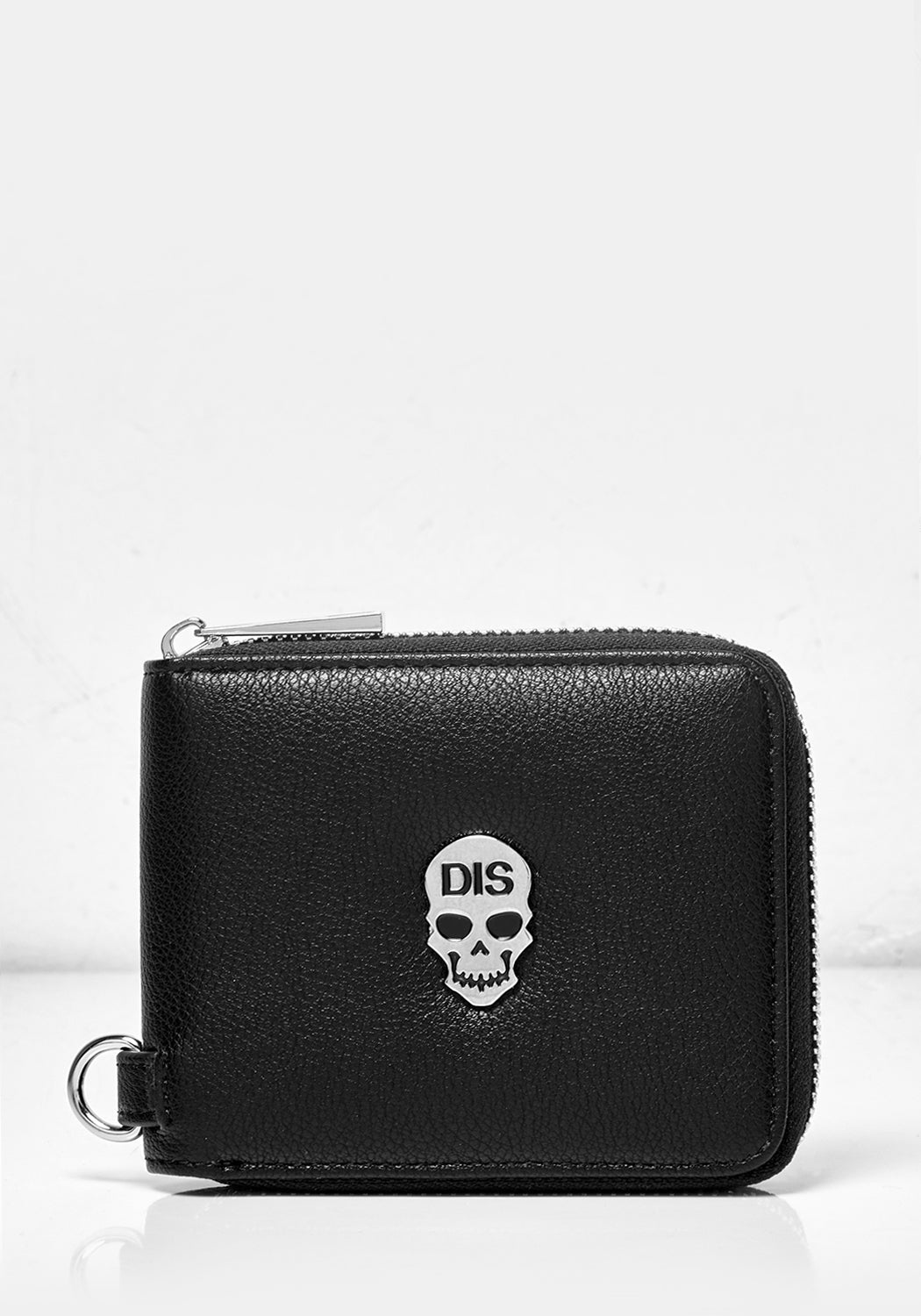 Skull Design Faux Leather Zip-Around Wallet | DIS WALLET