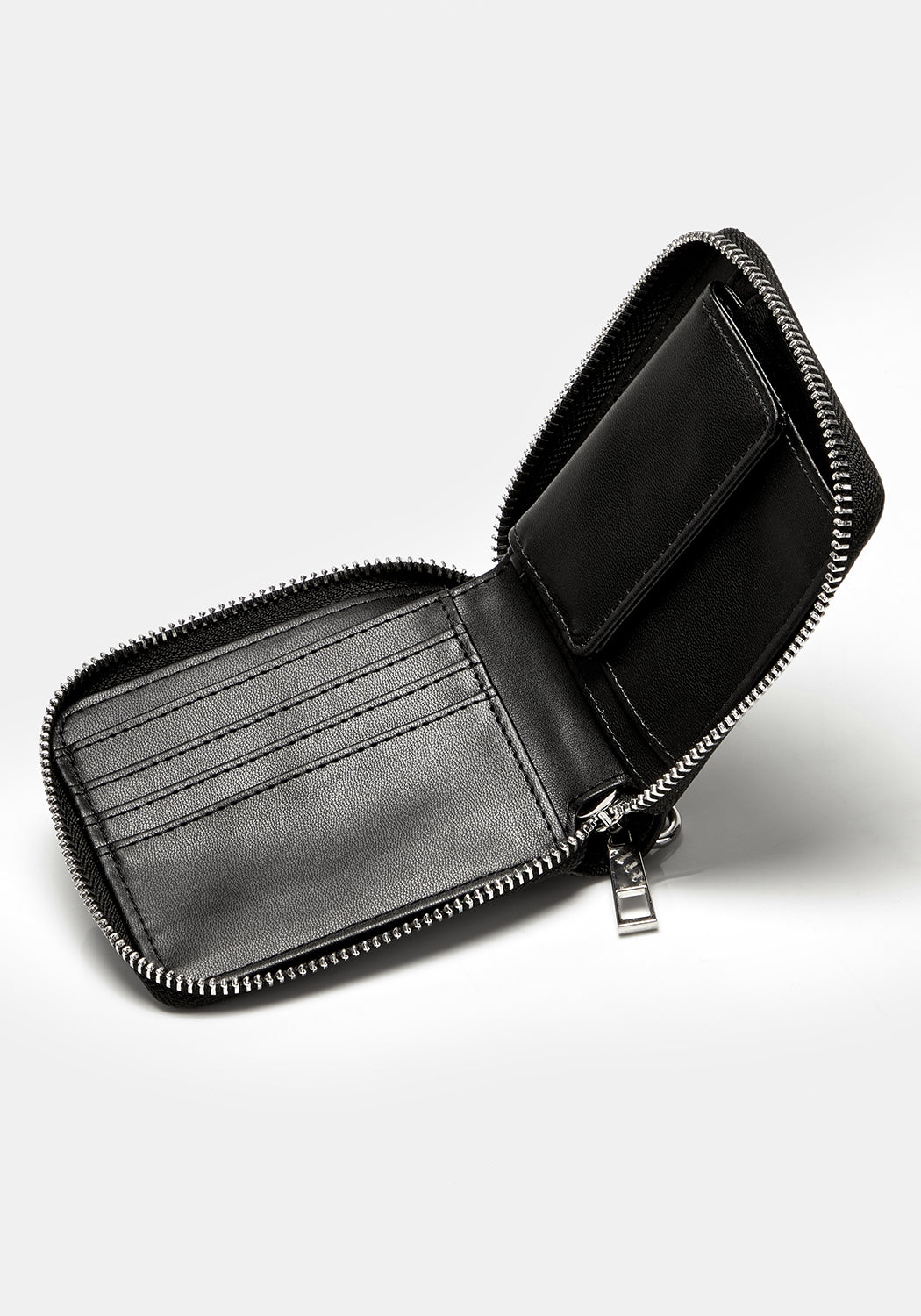 Skull Design Faux Leather Zip-Around Wallet | DIS WALLET