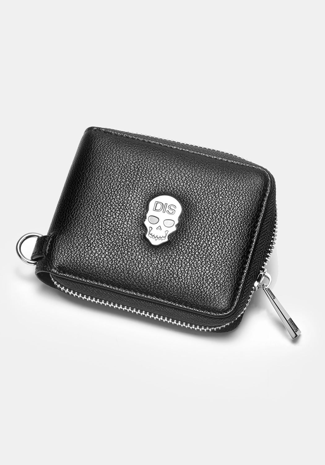 Skull Design Faux Leather Zip-Around Wallet | DIS WALLET