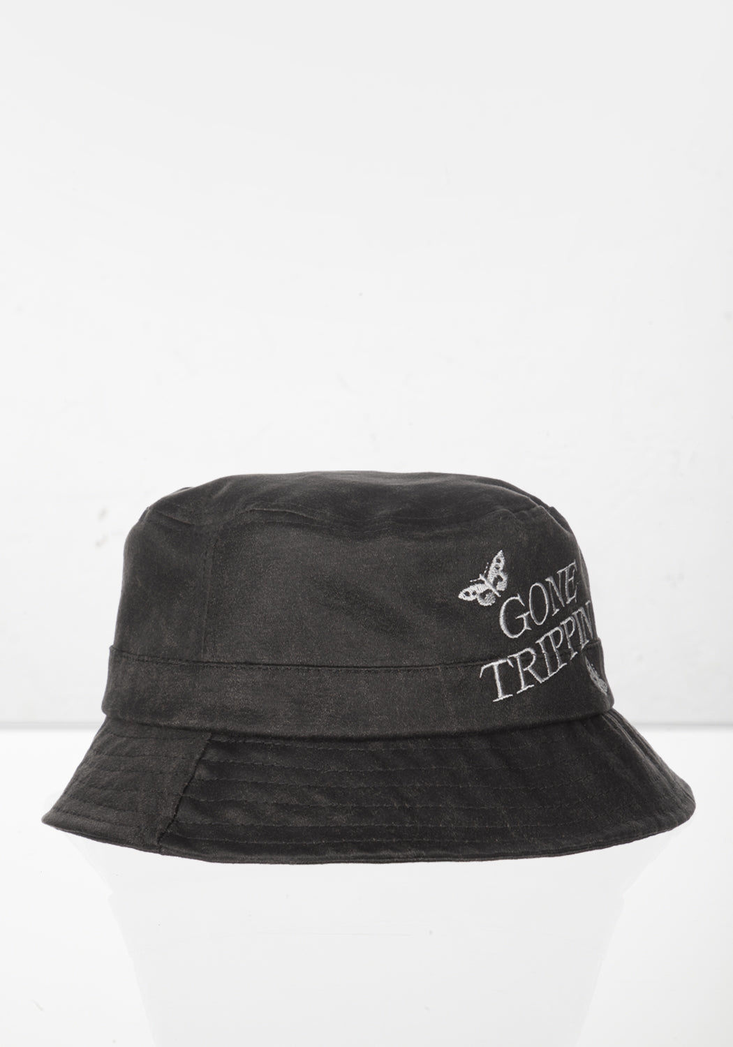 90s Washed Bucket Hat with Embroidery & Sweatband | Trippin