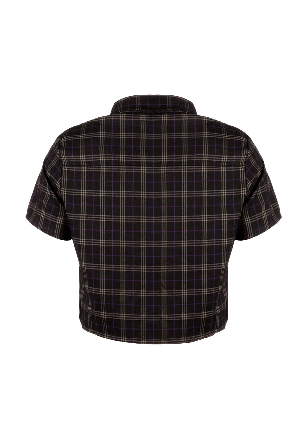 Check Crop Shirt with Hardware Detail & Button-Up | Jinx Co Ord Top