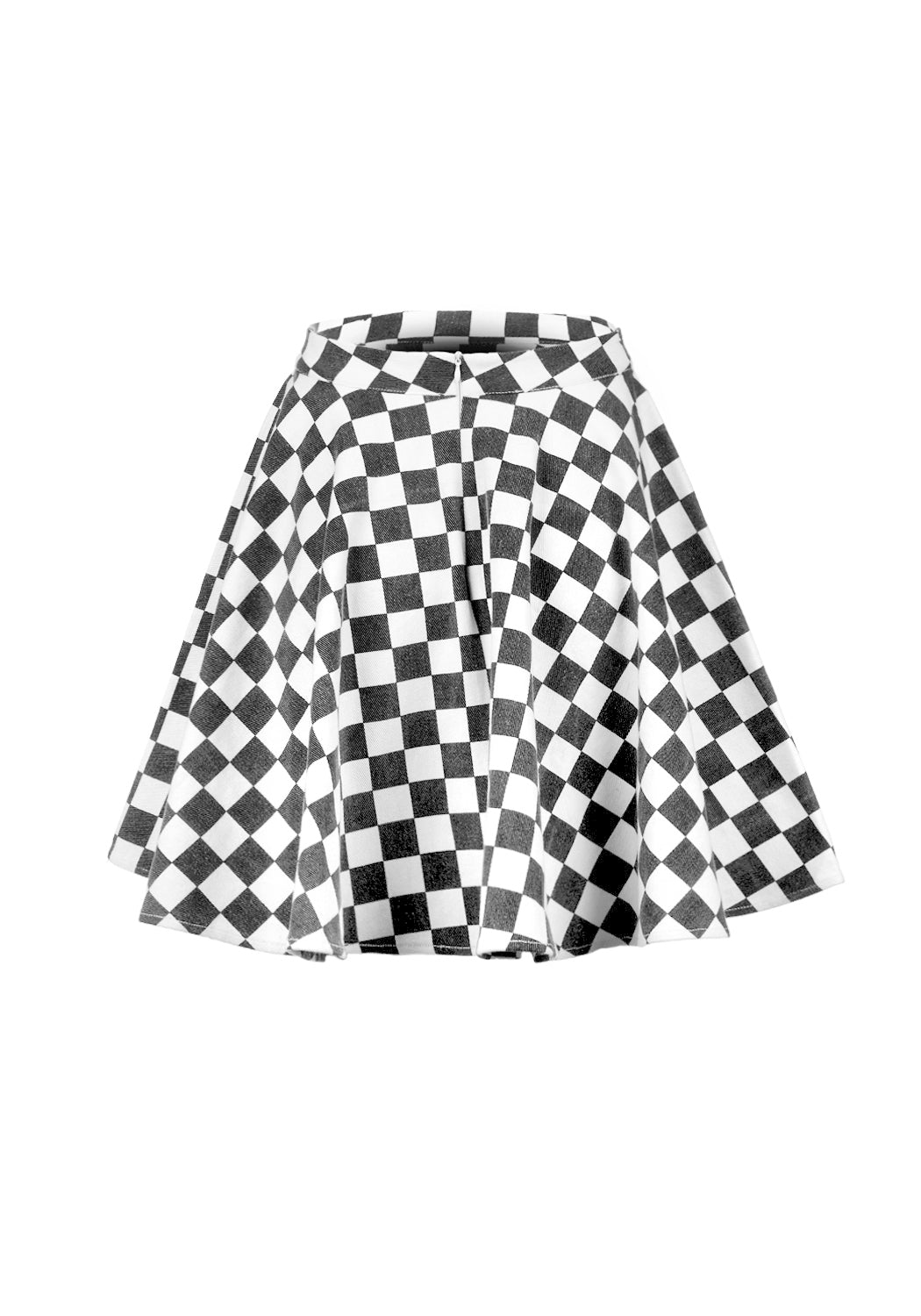 Checkerboard Skater Skirt - Mini Length & Full Circle Cut | Nitro