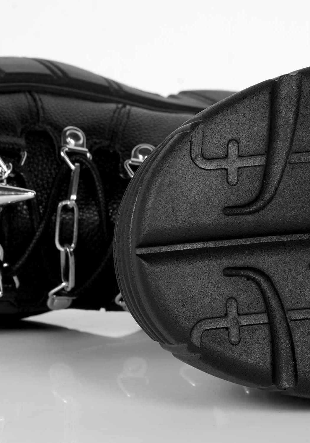 Platform Trainer Boot with Chain Details & Padded Ankle | Disturbia