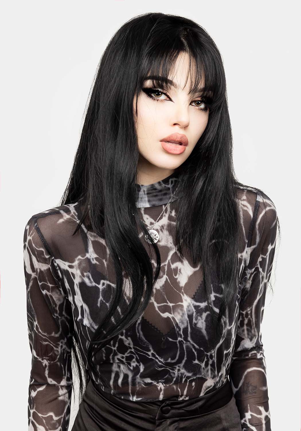 Bleached Mesh Bodysuit with Tie-Dye & Long Sleeves | Hydra