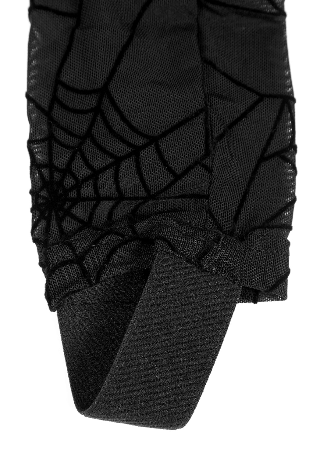 Spiderweb Catsuit with Stirrups & Sheer Mesh | Venom