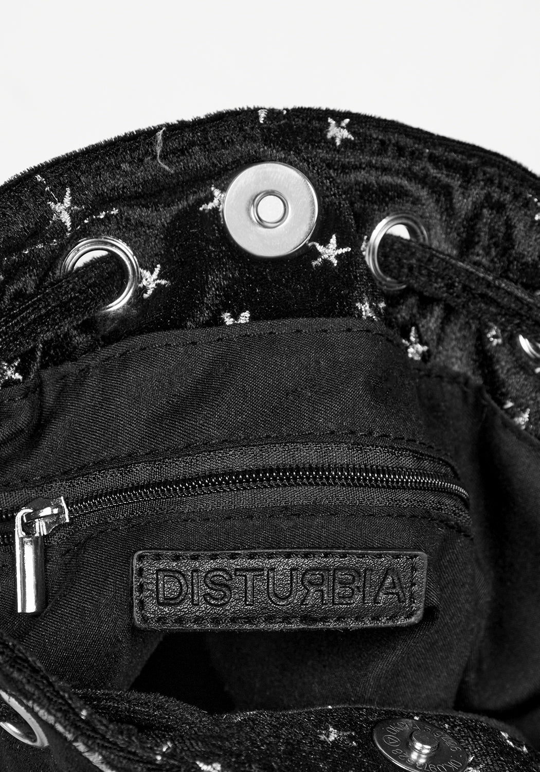 Velvet Moon & Star Pouch Bag with Silver Chain | Celestial