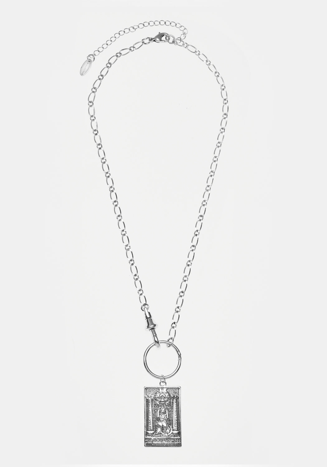 High Priestess Tarot Necklace in Silver | Intuition Jewelry